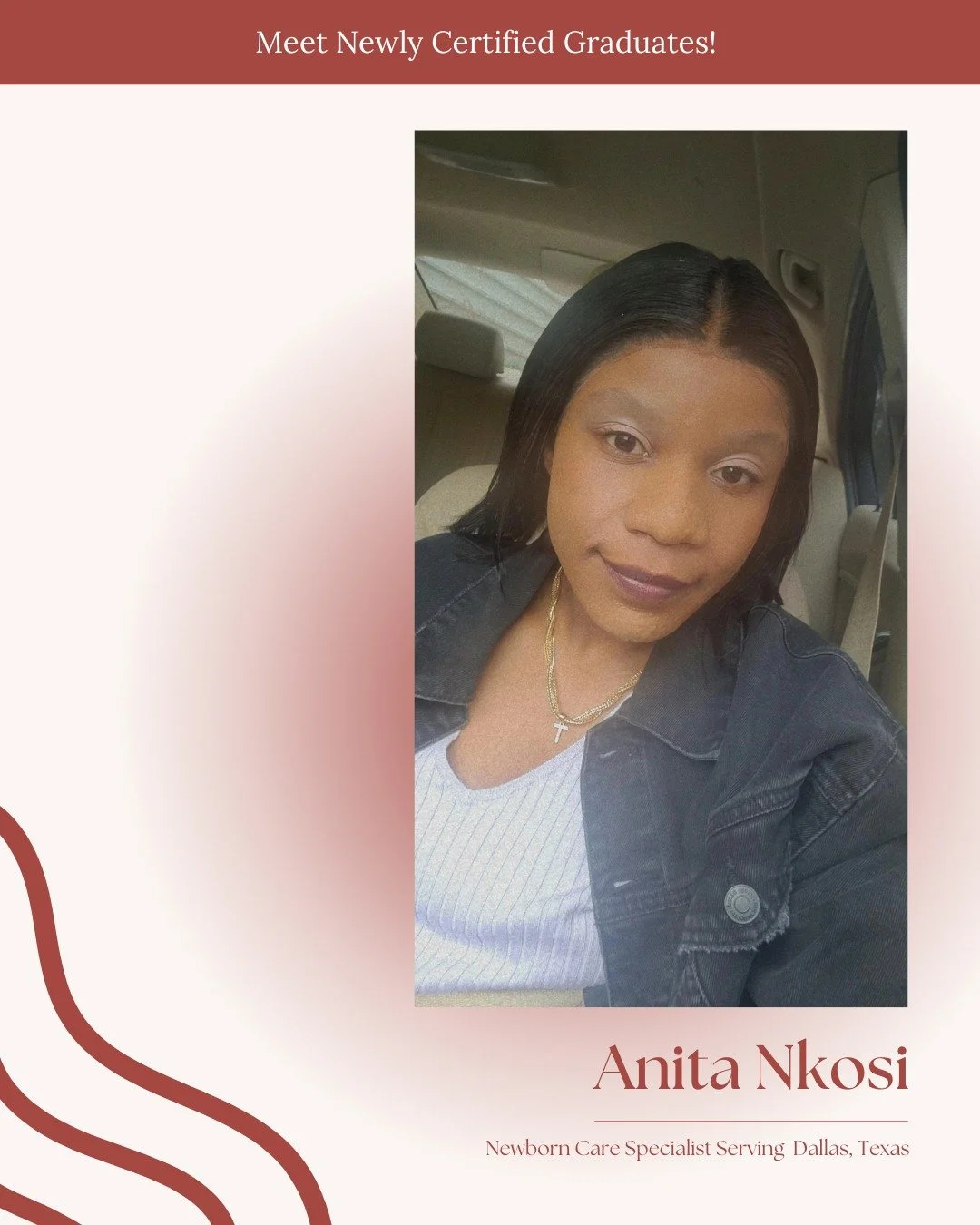 We&rsquo;re proud to celebrate Anita Nkosi, now a certified Newborn Care Specialist serving families in Dallas, Texas. Anita brings calm guidance and attentive newborn support to those early days that can feel both magical and overwhelming. From feed