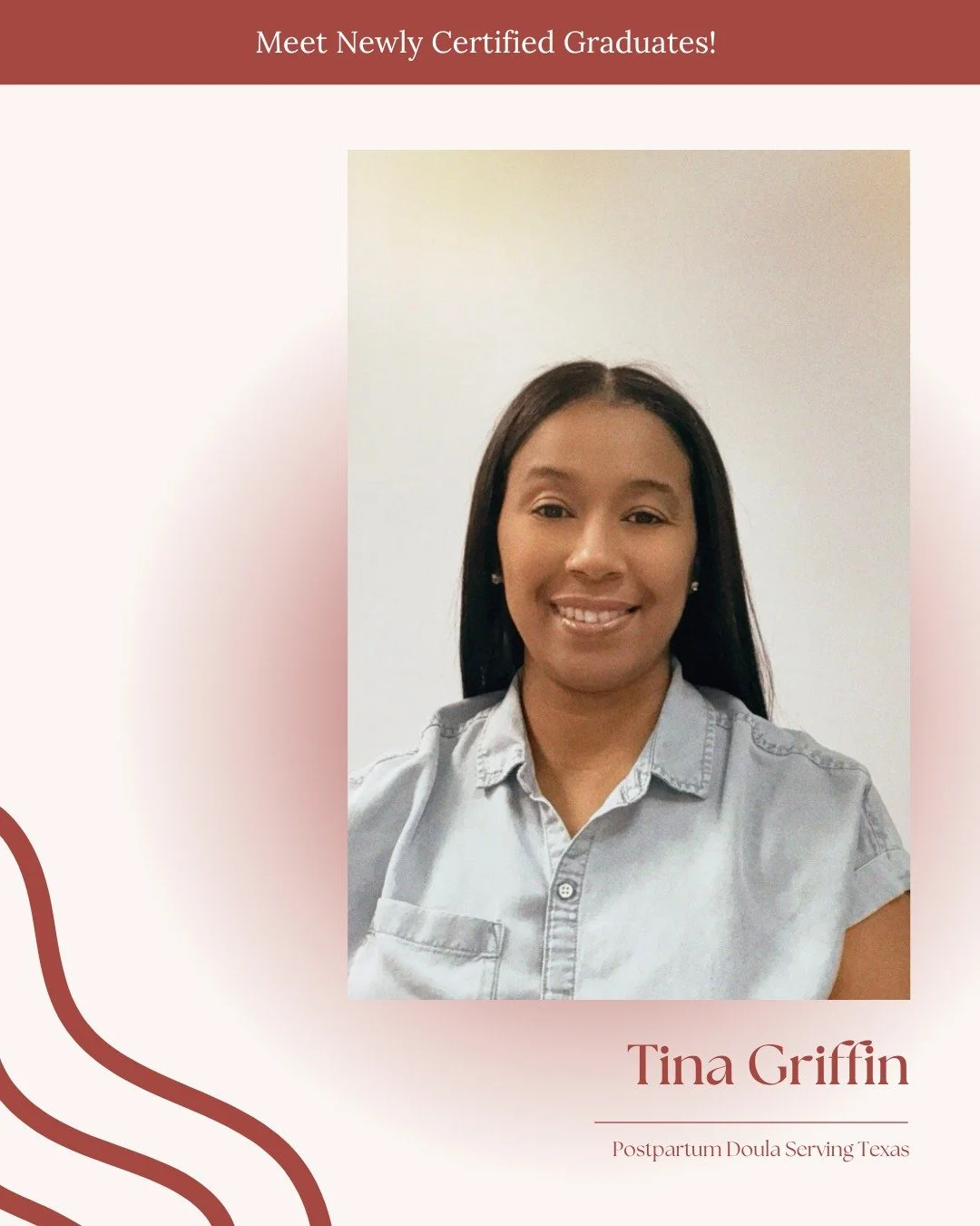The postpartum period can be beautiful&mdash;but it can also feel overwhelming in ways people don&rsquo;t always talk about. @mstina_rene 

We&rsquo;re happy to celebrate Tina Griffin, now a certified Postpartum Doula serving families across Texas. T