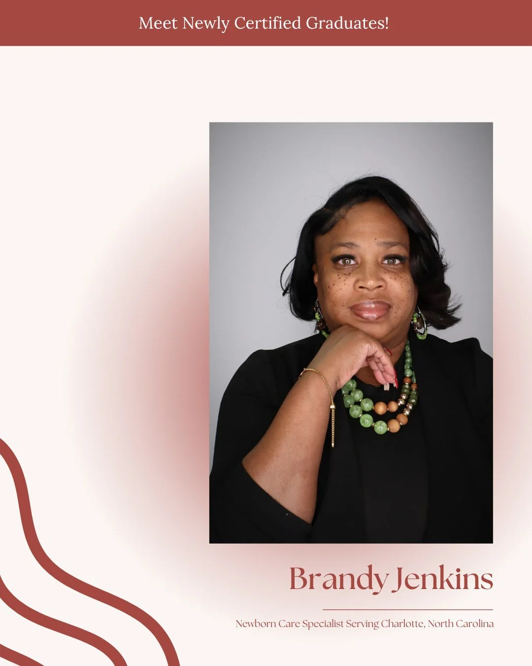 Congratulations to Brandy Jenkins, now a certified Newborn Care Specialist serving families in Charlotte, North Carolina.

Brandy is ready to support parents through the early newborn stage with calm, practical care. From feeding and sleep routines t