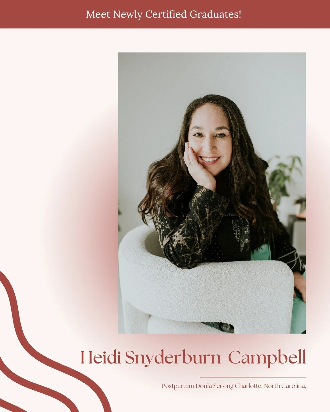 Congratulations to Heidi Snyderburn-Campbell on becoming a certified Postpartum Doula serving families in Charlotte, North Carolina. @birth.story.academy 

Heidi has completed her postpartum doula training and is ready to support families during one 