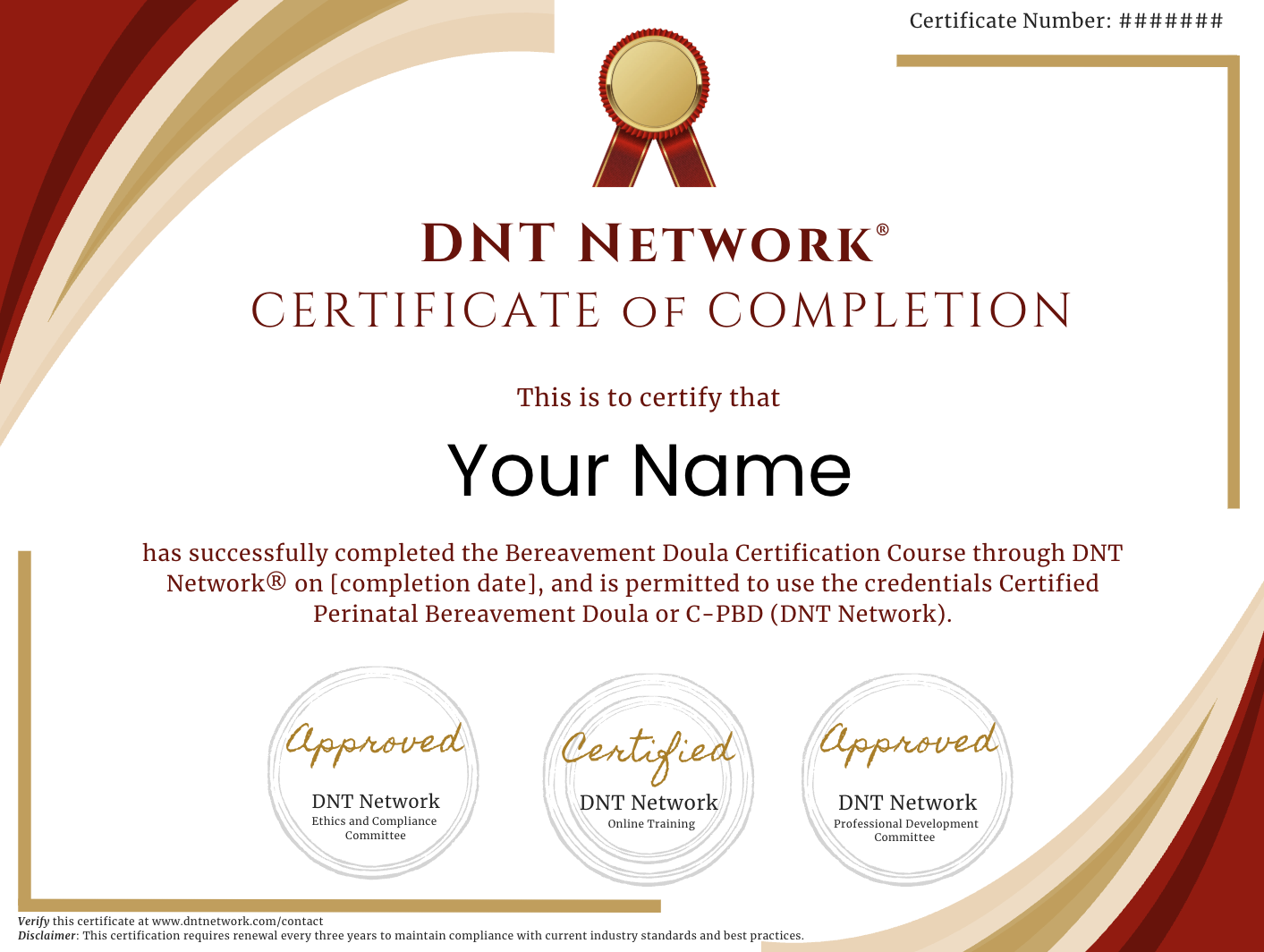 DNT Network Bereavement Doula Certification