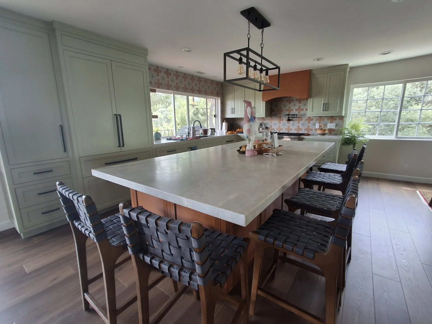 Kitchen Interior Painting, Cabinet spray finish, and venetian plaster hood After.jpg