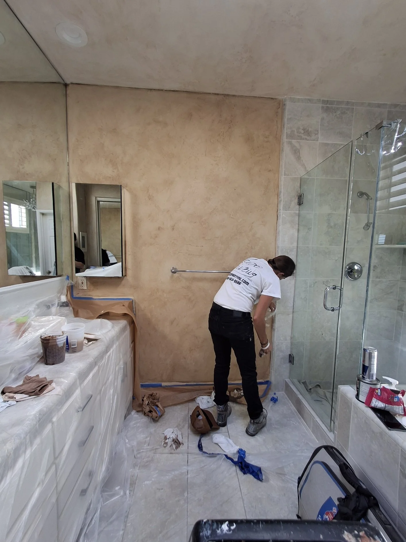Faux Finish in La Jolla Process.jpg