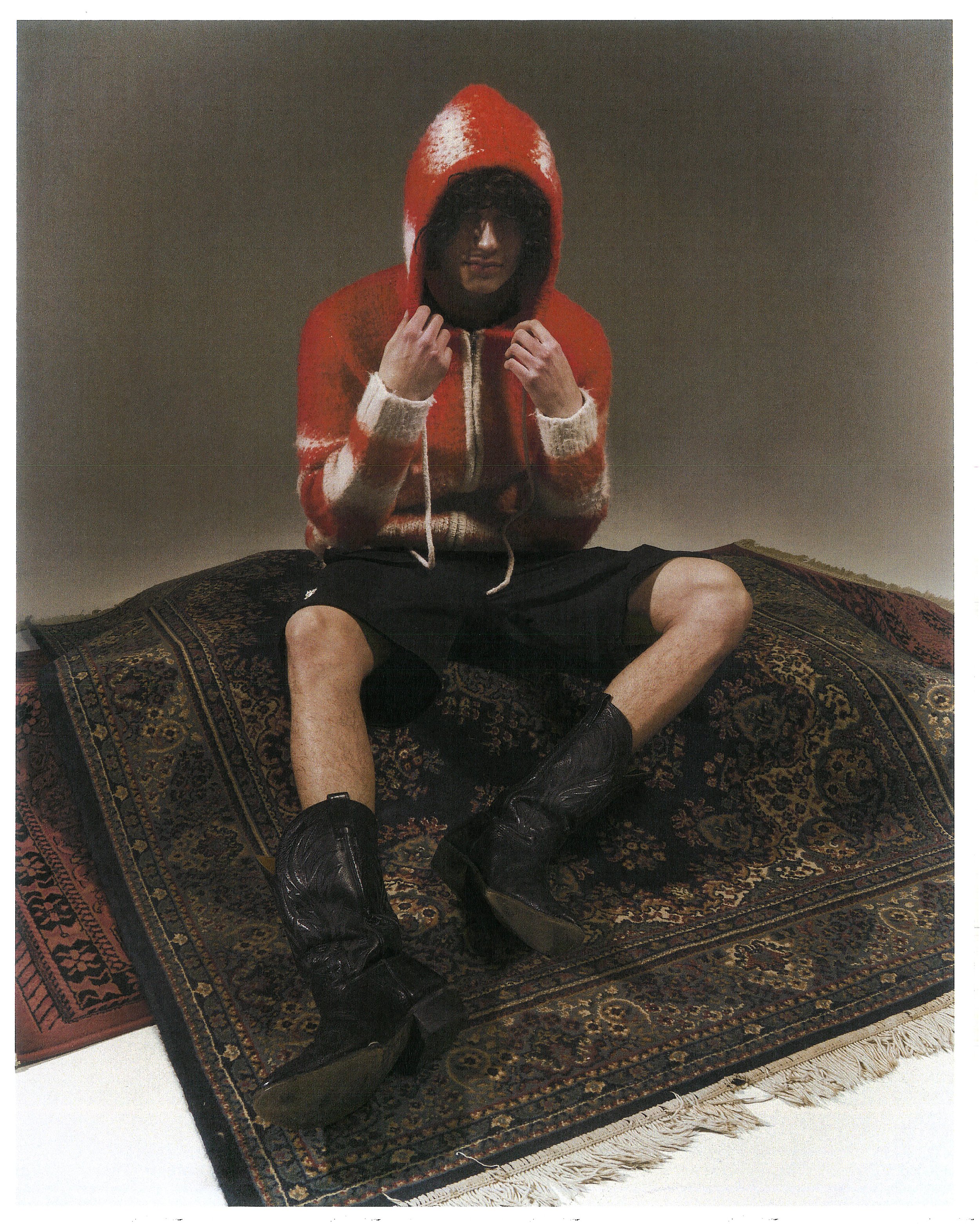 Red Mohair Lamoure Ferrer Sweater