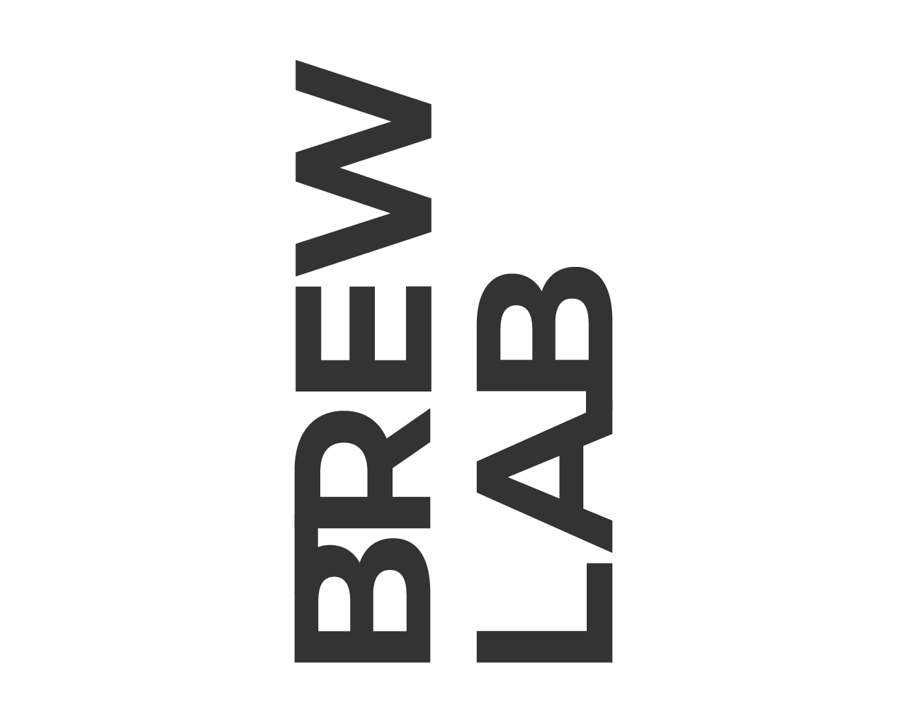 Brew Lab logo design for a modern café brand