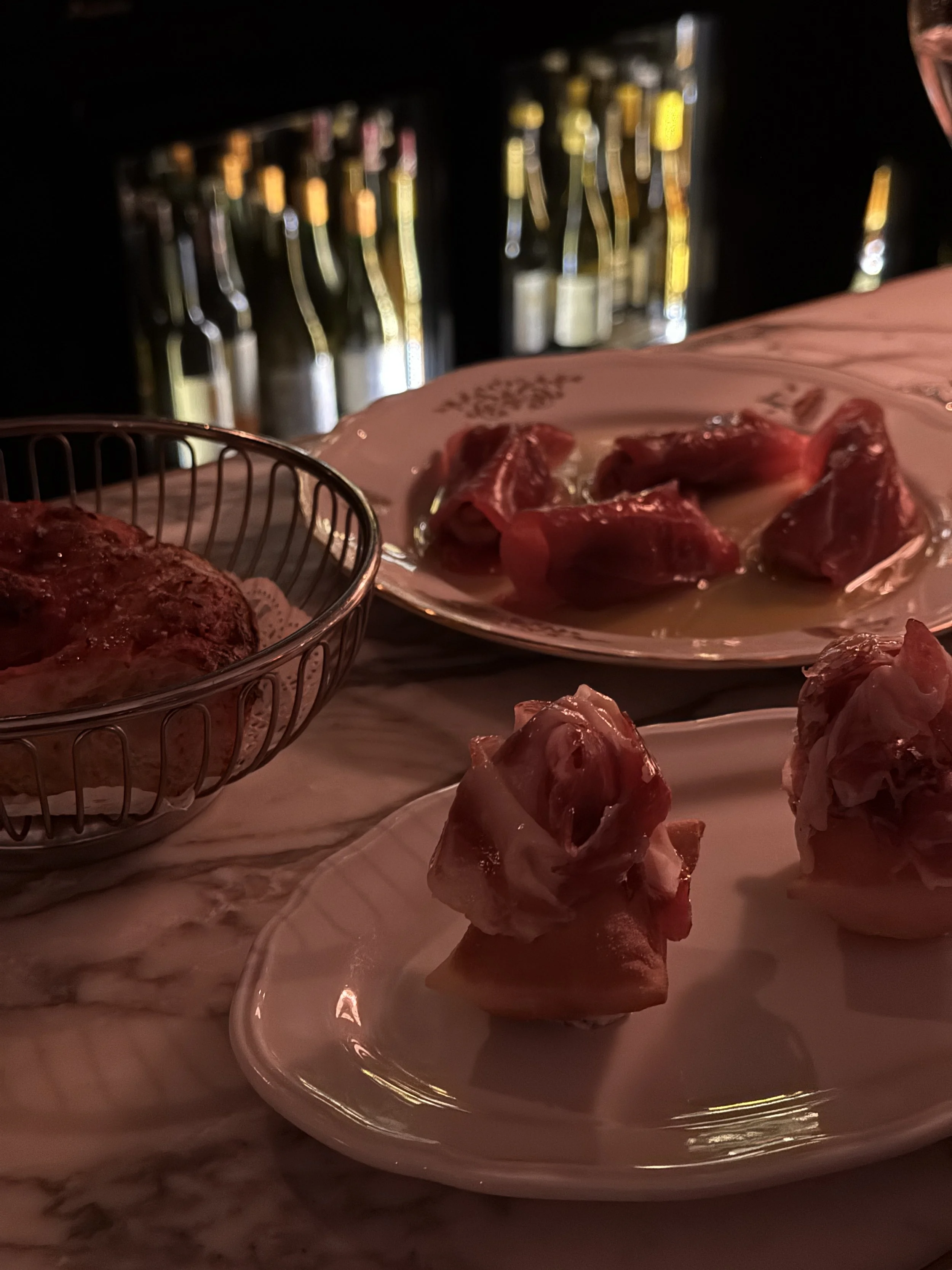  Grandma’s slice, tuna caponata and gnocco frito at Neptune’s Grotto.  