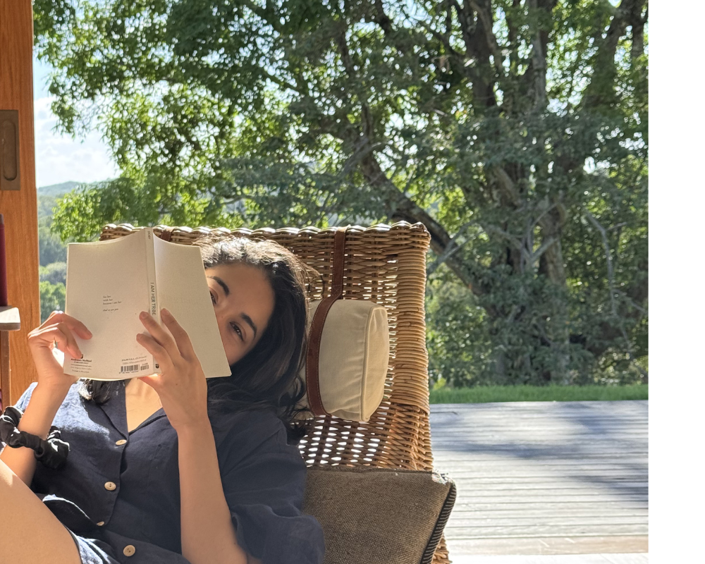 Reading a book at Casa Avalon.png