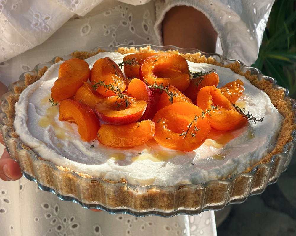 No Bake Apricot &amp; Ricotta Tart 