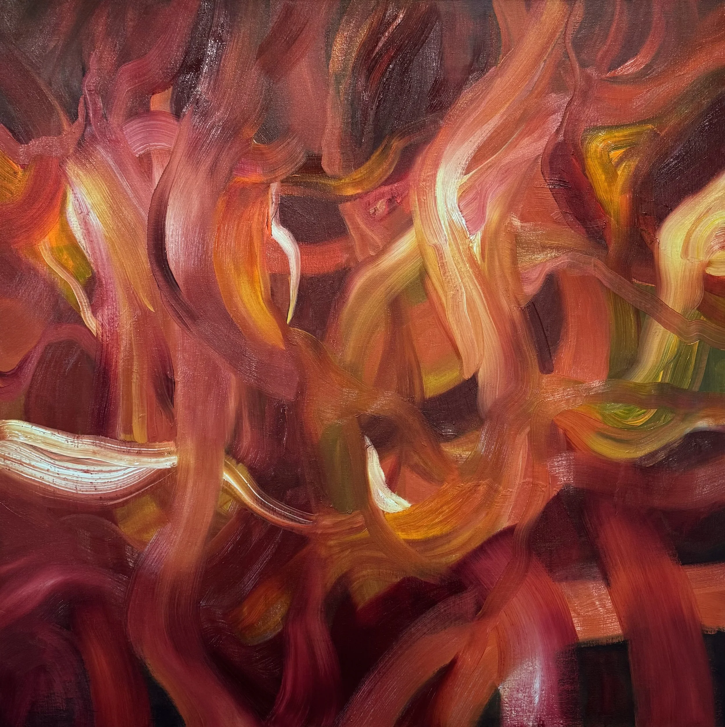 The Tangled Webs We Weave, 2026. Oil on linen - 90 x 90 cm