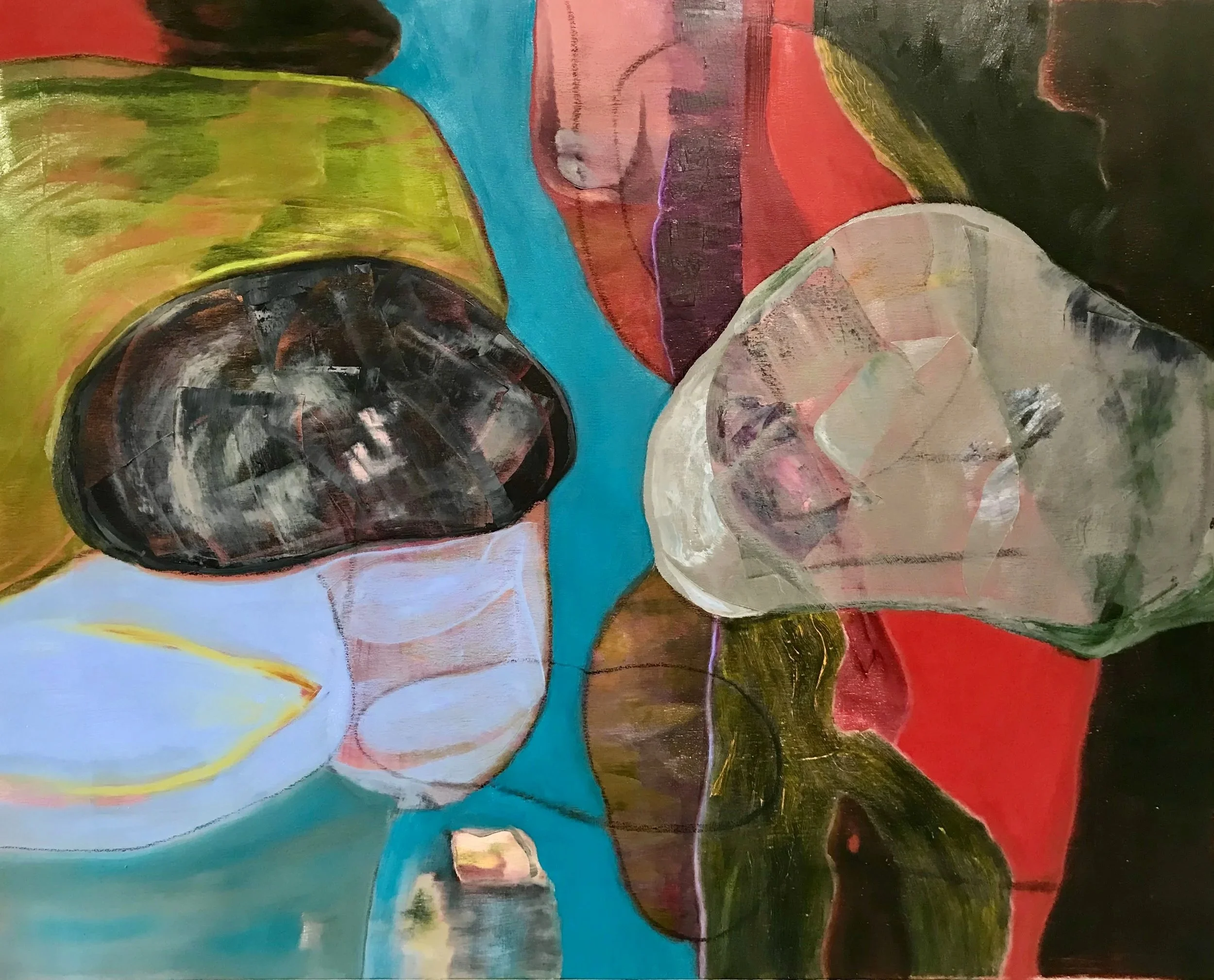 Waiting for the Red Queen, 2023. Oil on linen - 80 x 100 cm