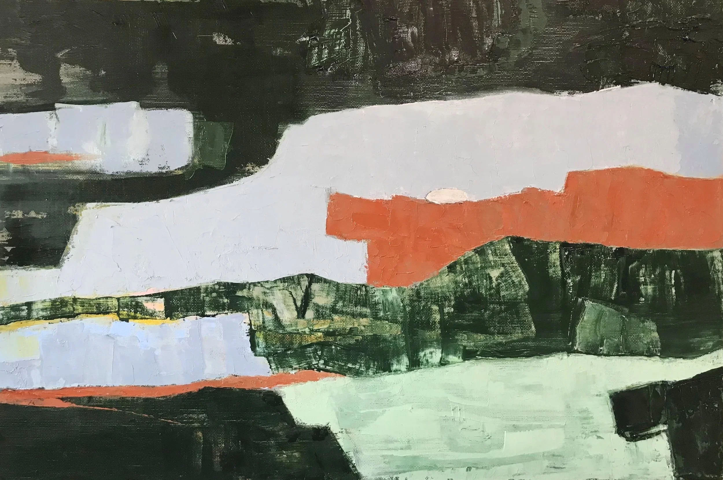Asleep at the Edge, 2023. Oil on linen - 40 x 60 cm