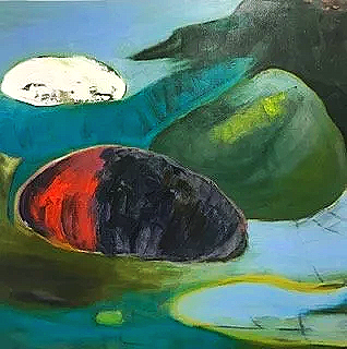 Ice Gifts, 2023. Oil on canvas - 90 x 90 cm