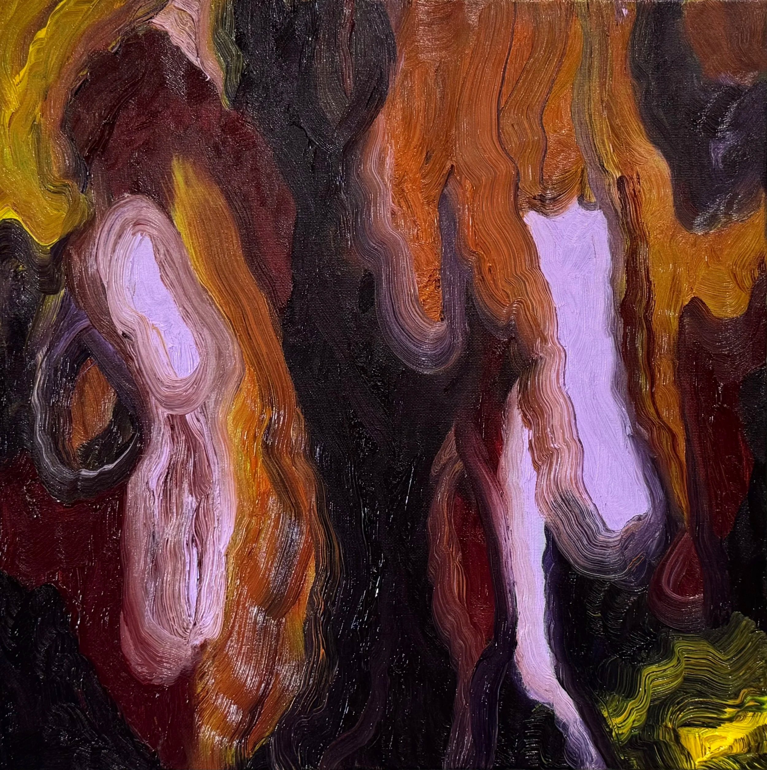 Down to the Knuckle, 2026. Oil on linen - 30 x 30 cm