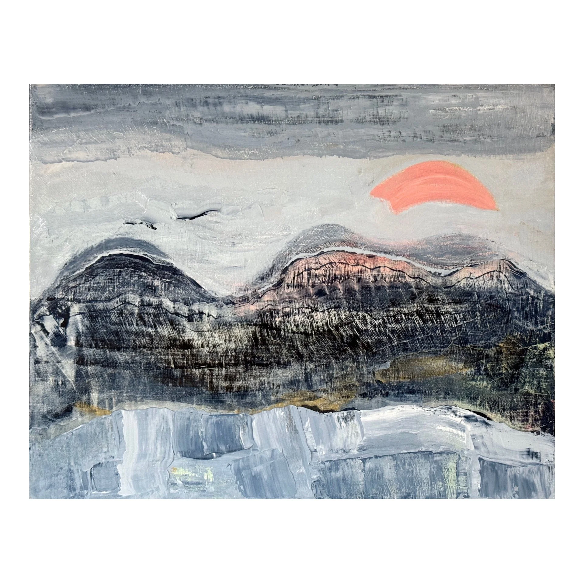 Fish Moon, 2024. Oil on linen - 40.5 x 51 cm