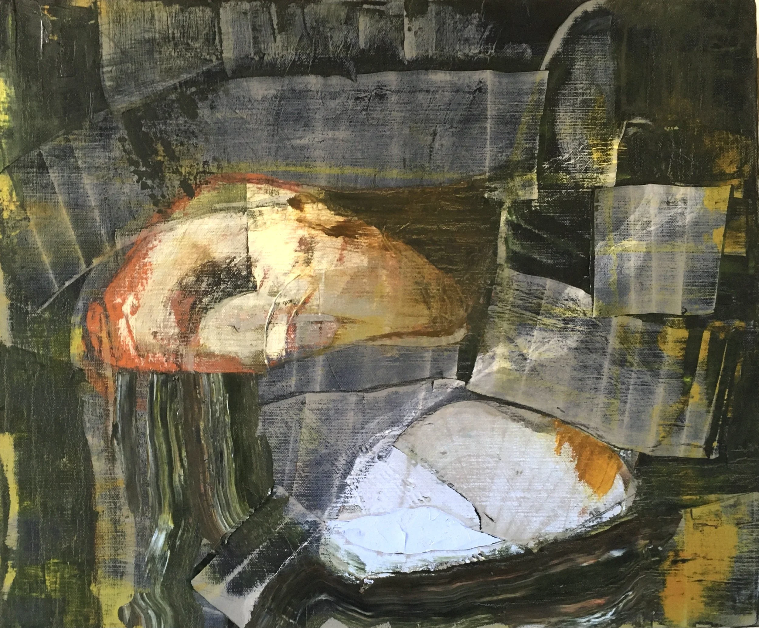 Heart Stones, 2023. Oil on linen - 45 x 55 cm