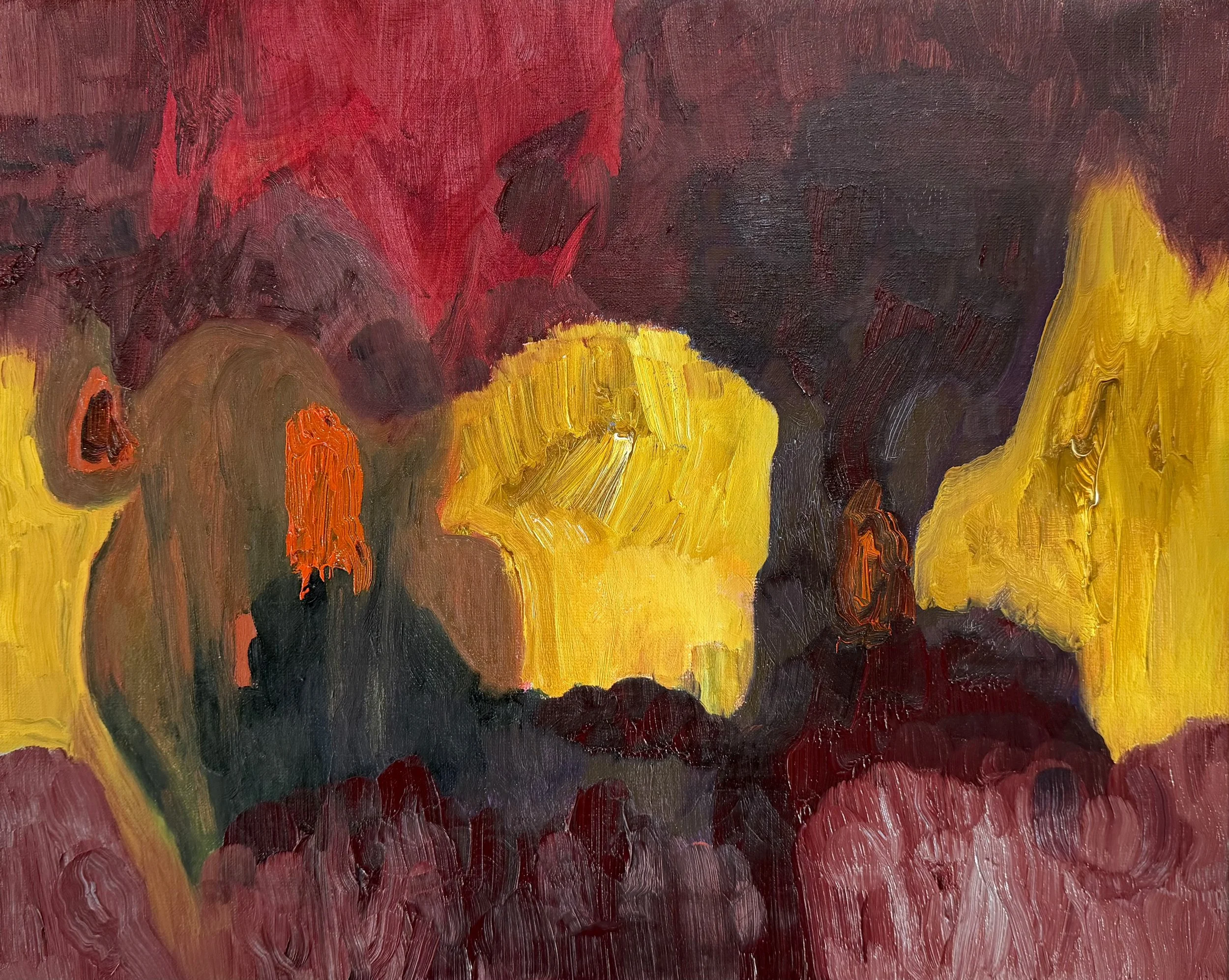 Yowl (2026, oil on linen, 40 x 50 cm)