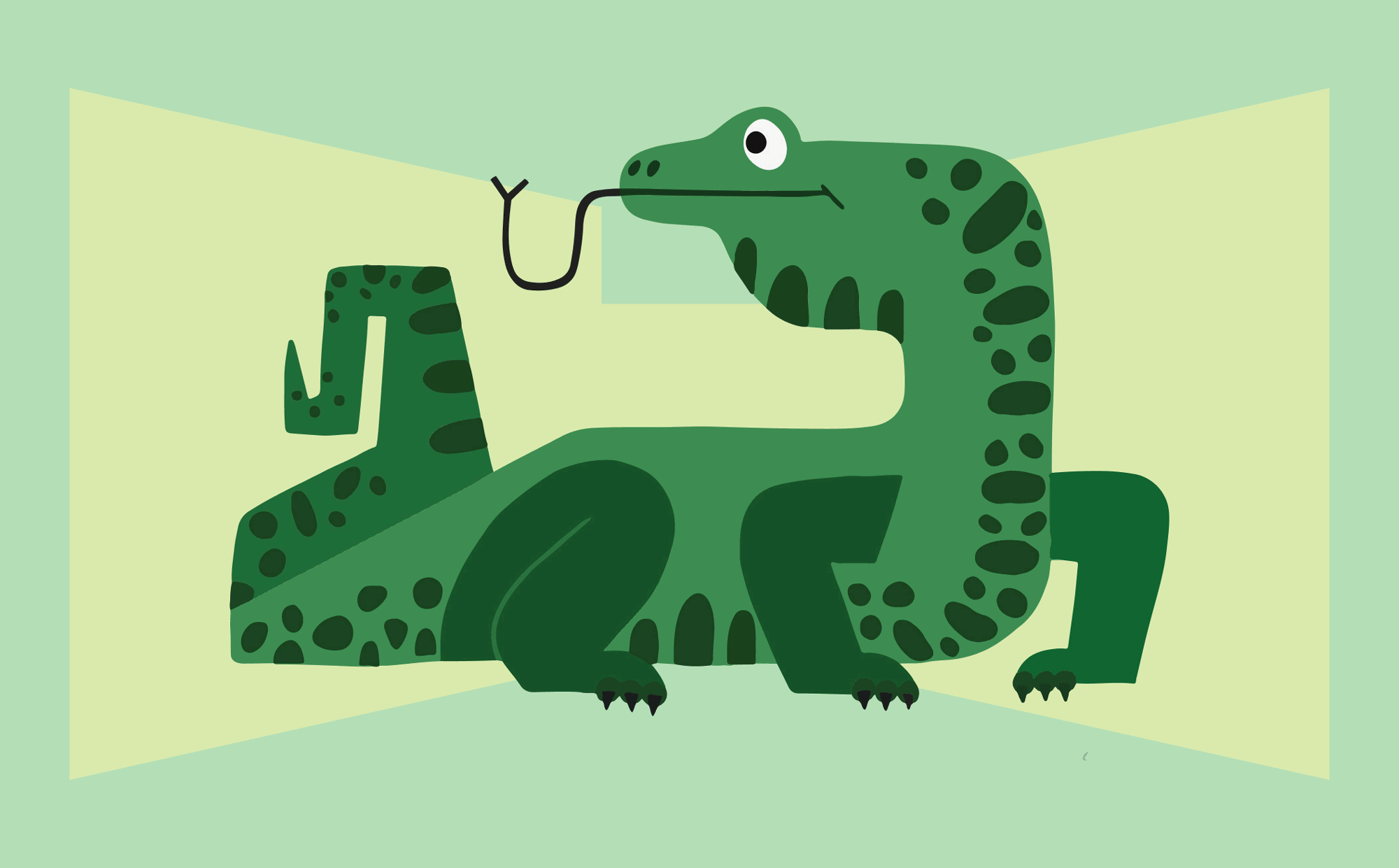 A GIF of different wildlife illustrations in bright colours.