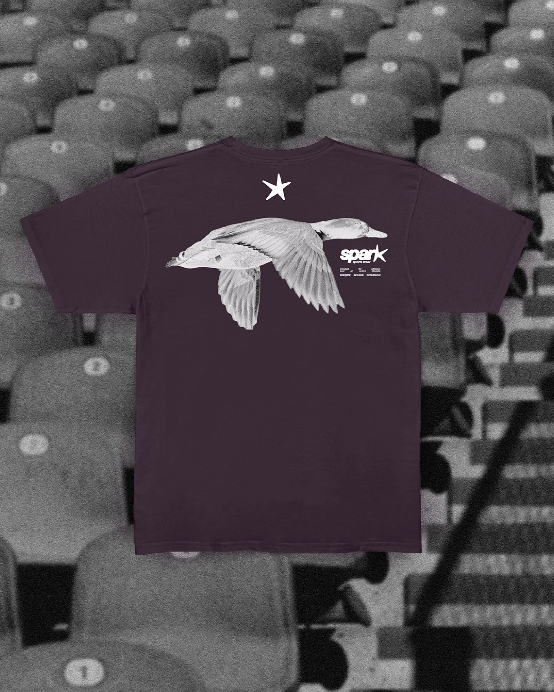 A graphic t-short for a sports brand.