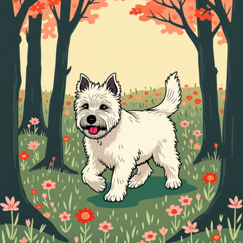 Westie in Spring