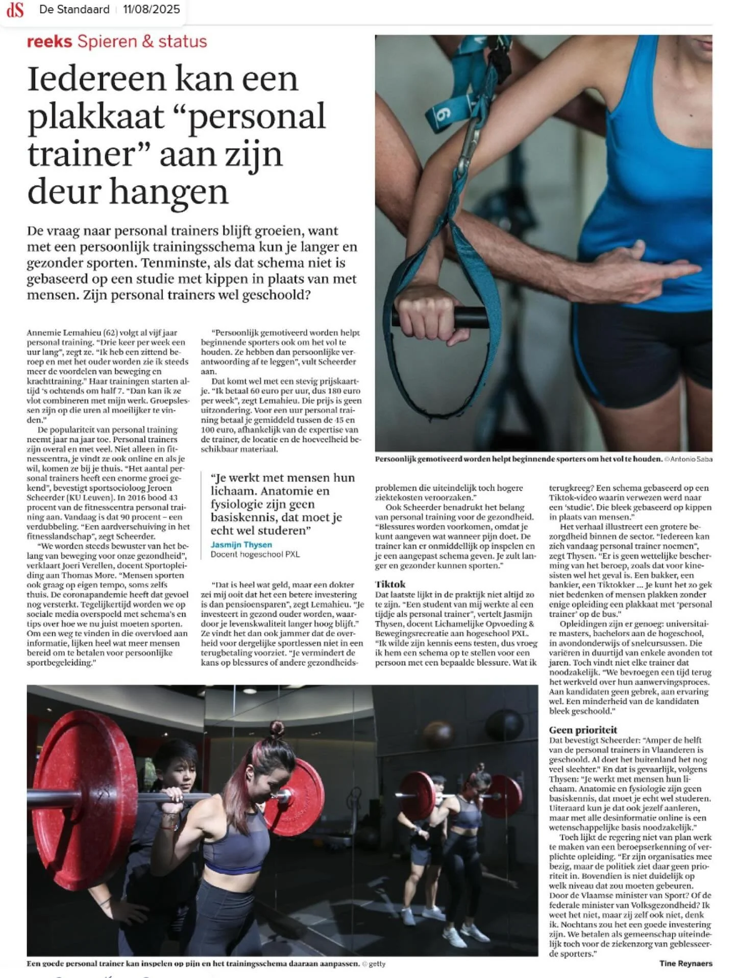 bron : @destandaard - 11/08/2025

Geen &ldquo;kippenstudies&rdquo; bij fel

Bij ons hoef je je geen zorgen te maken dat je trainingsschema van TikTok komt of gebaseerd is op &ldquo;kippen in plaats van mensen&rdquo;.

Onze coaches zijn stuk voor stuk