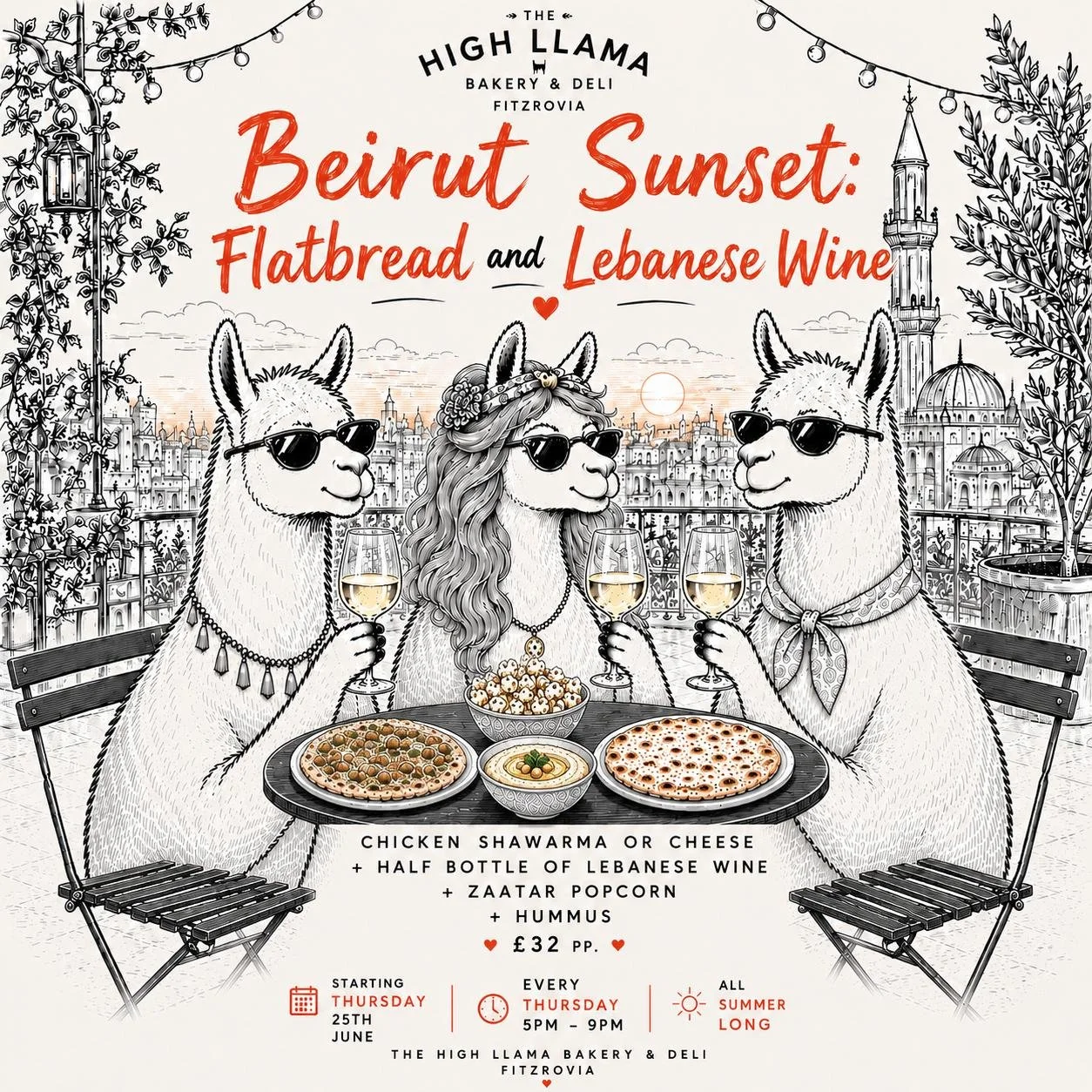 Beirut Sunset Flatbread and Wine.jpeg