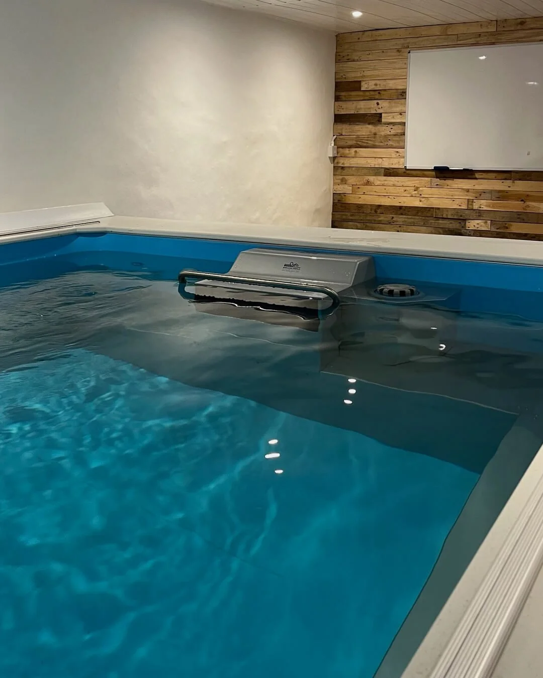 An endless swimming pool in the barn at Melancoose