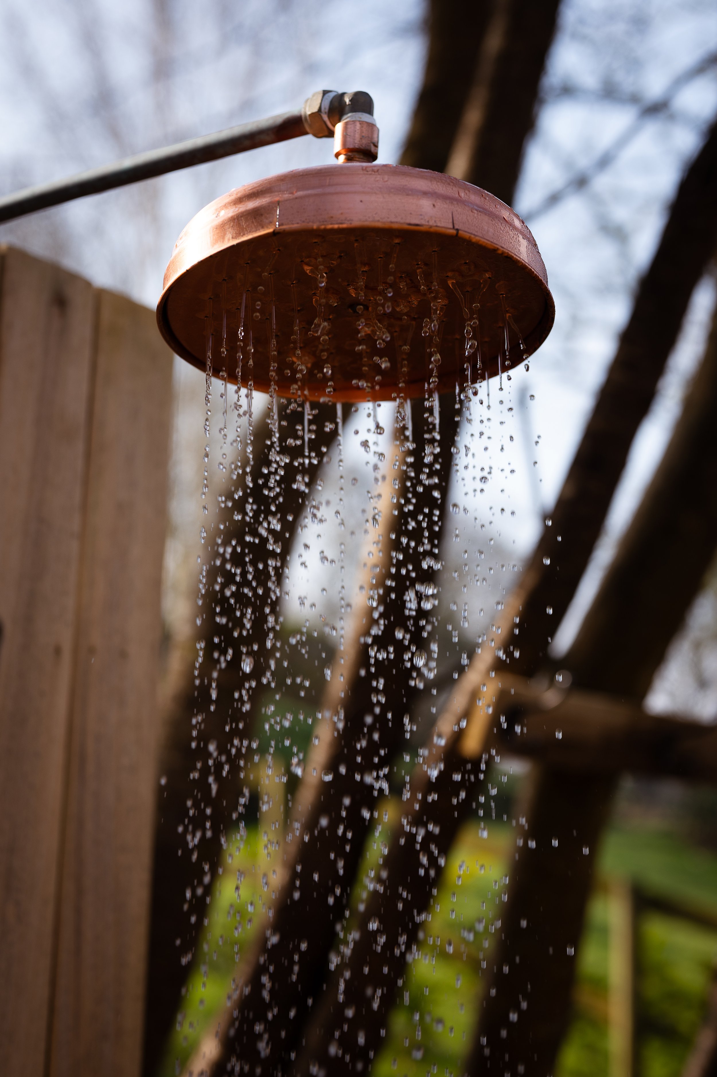 Nature shower - fresh water from a well