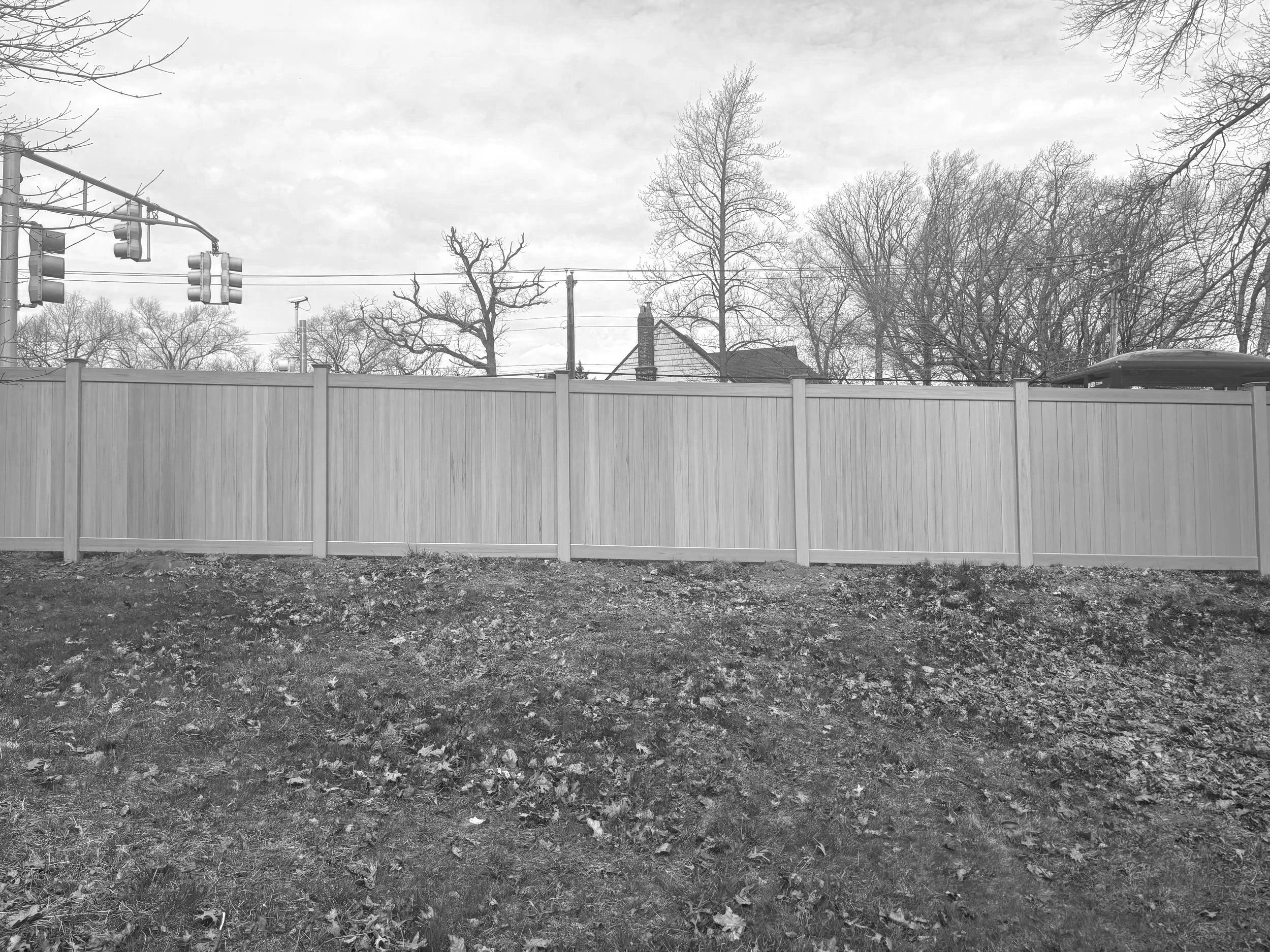 Before - fence view