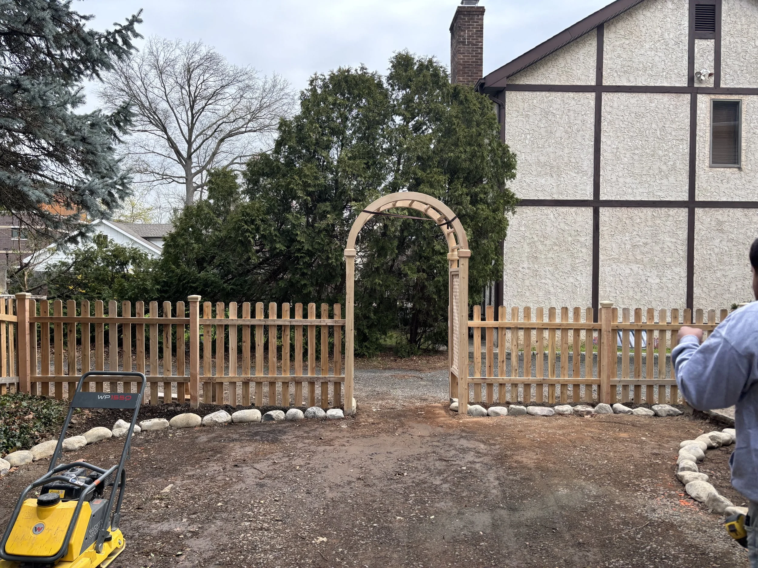NEW FENCE AND ARBOR