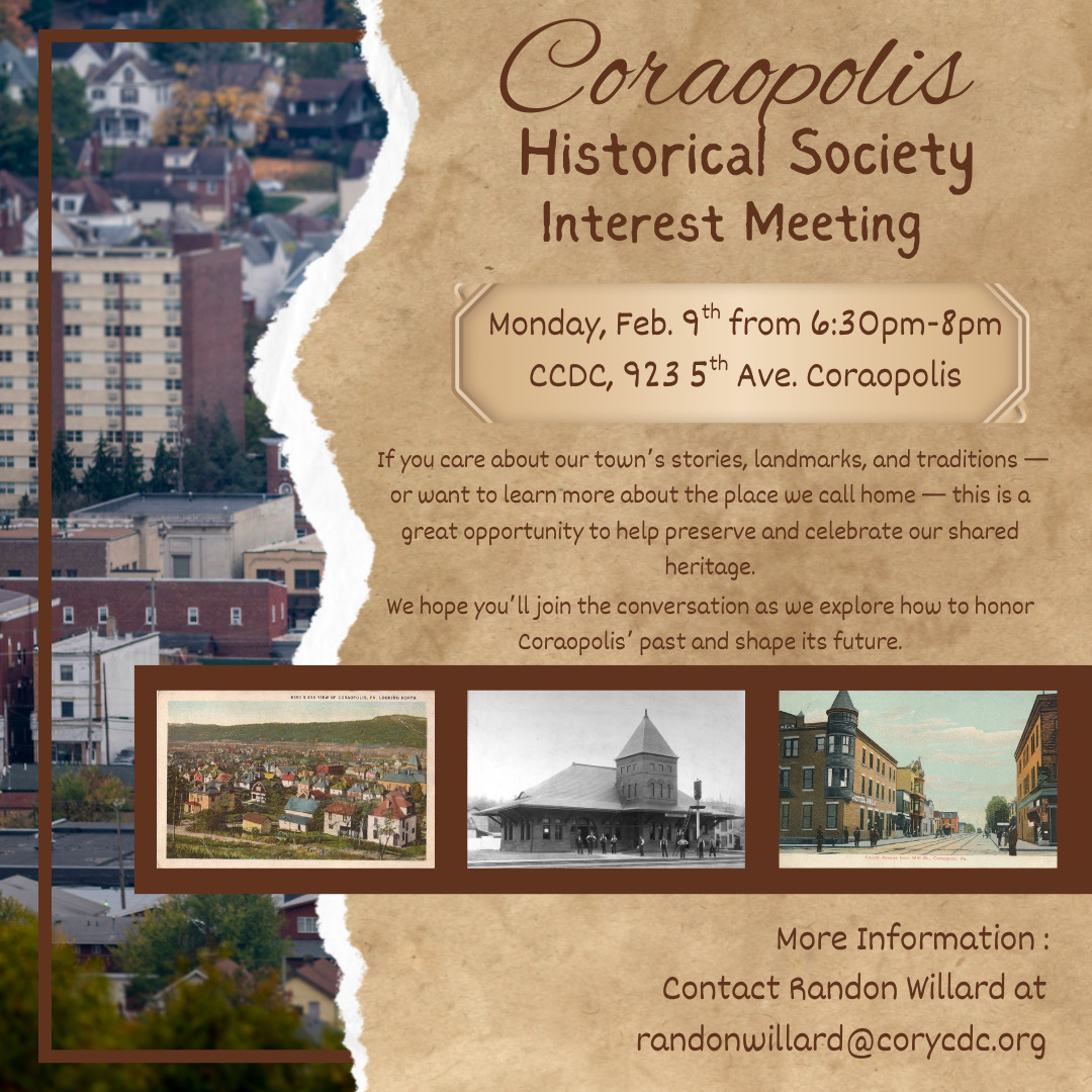 Coraopolis Historical Society Interest Meeting