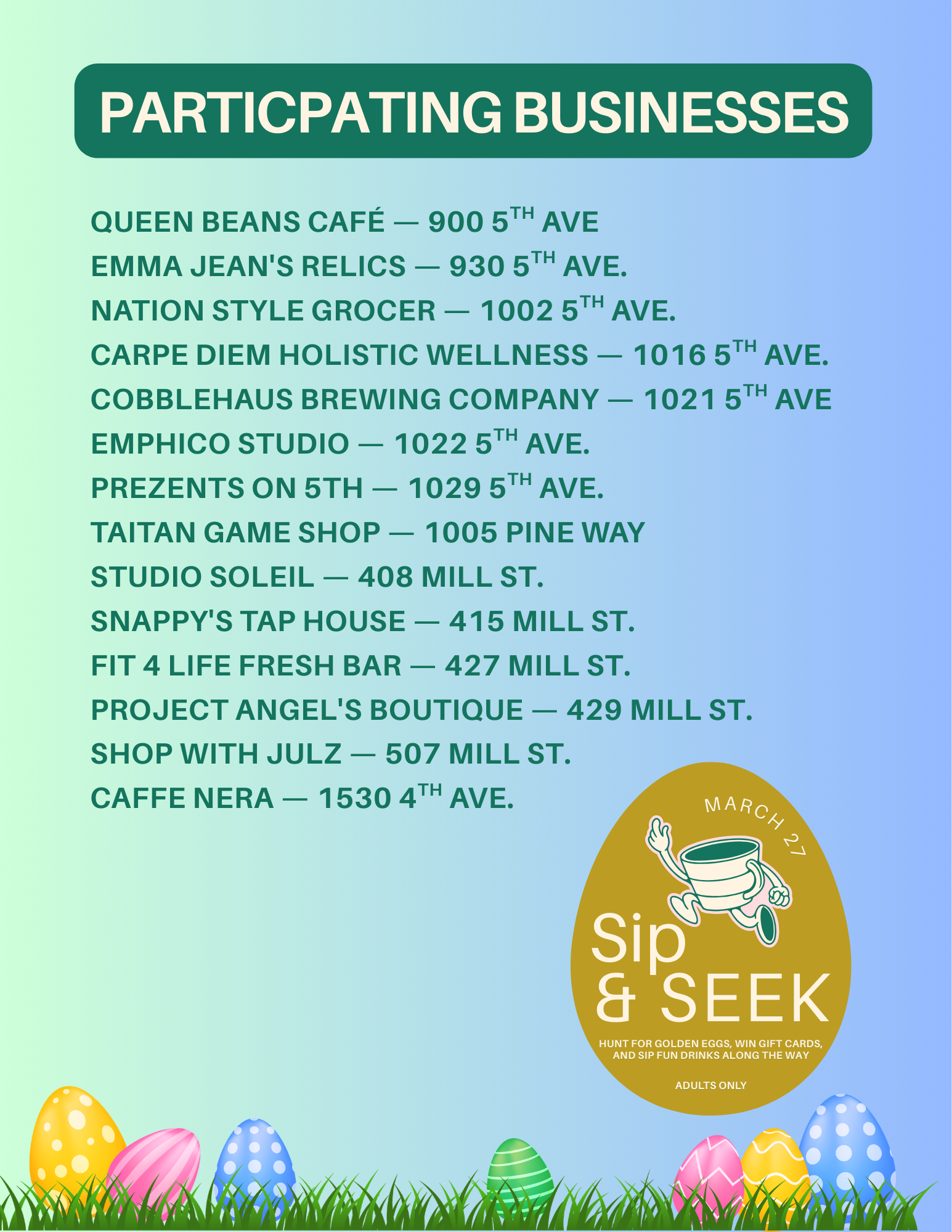 Sip & Seek Business Walk