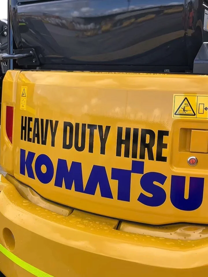 Welcome to the family. 
5T Komatsu, brand new and available for dry hire
180 tilt hitch
Quality equipment gets the jobs done