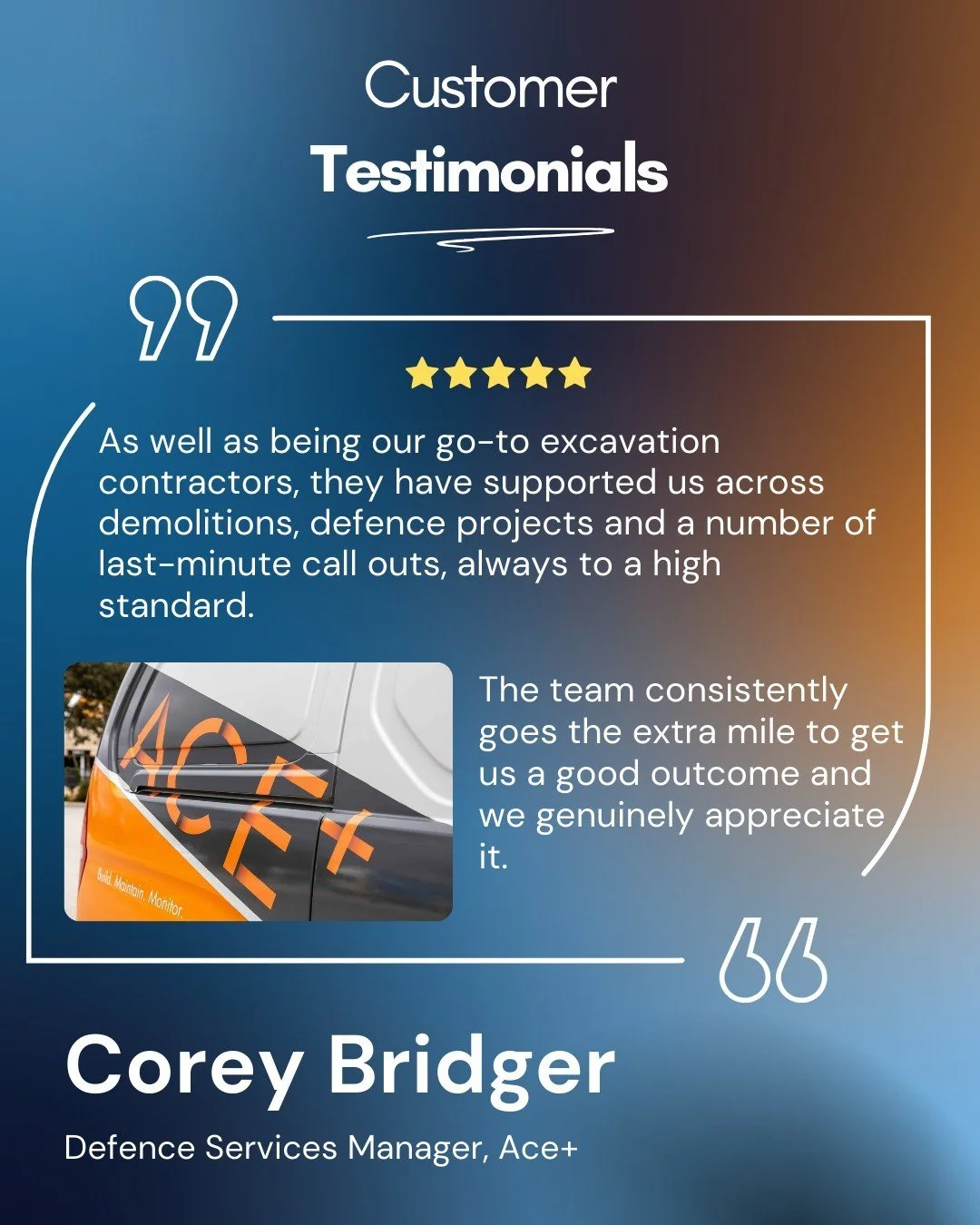 Credit to the team, always delivering for our clients.