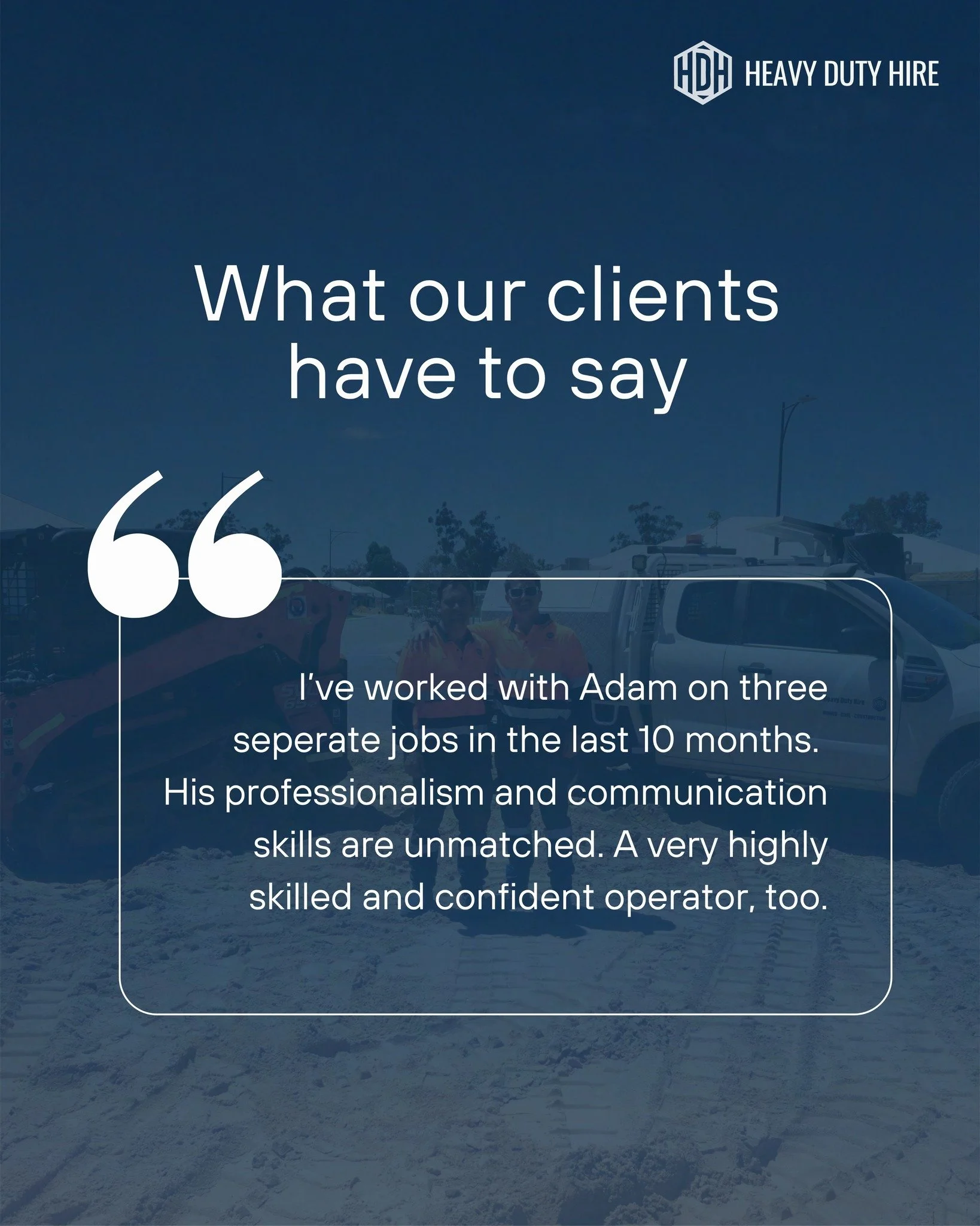 We&rsquo;re proud to work with clients who come back to us time and time again.

Building strong relationships and delivering consistent results is what matters most to us at HDH, and feedback like this reflects exactly what we aim for on every job.
