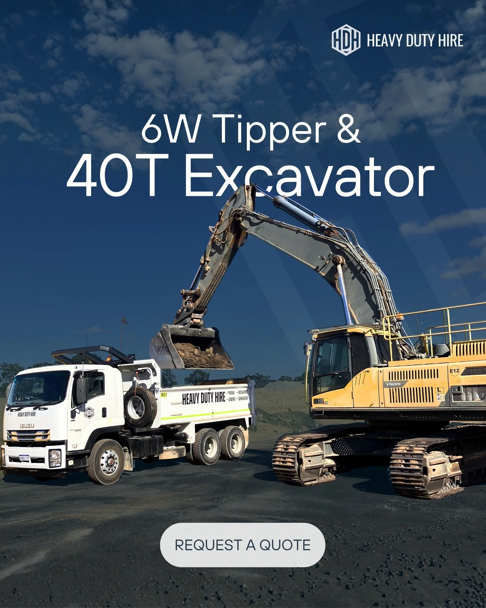 A Dynamic Duo on Site 🚧

Recently supplied for a client&rsquo;s project, this combination keeps material moving efficiently and jobs running smoothly.

Available for dry hire in Perth and across WA. Reliable equipment, ready when you are. https://ww