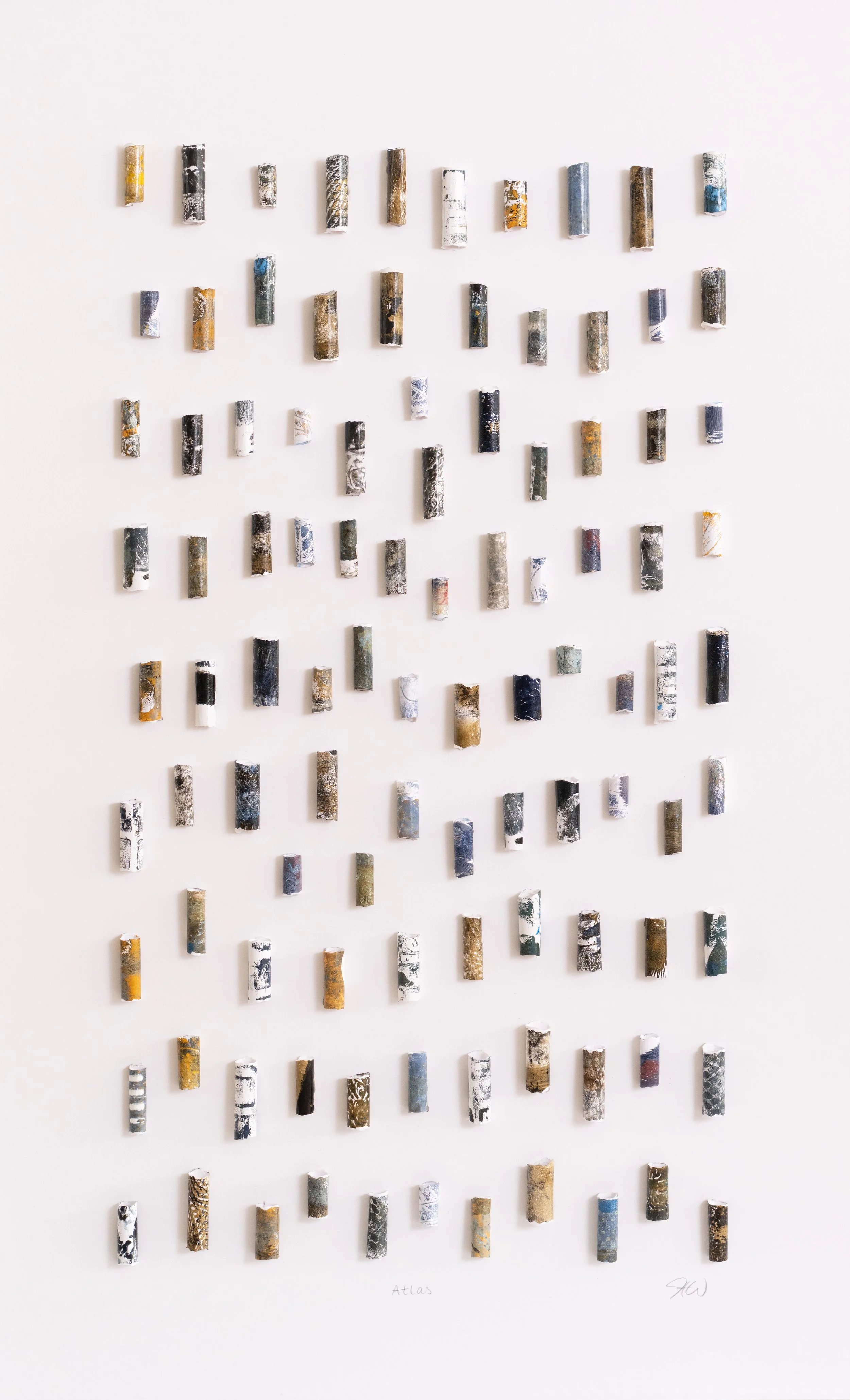 "Atlas" 100x60cm hand-printed paper collage 2026