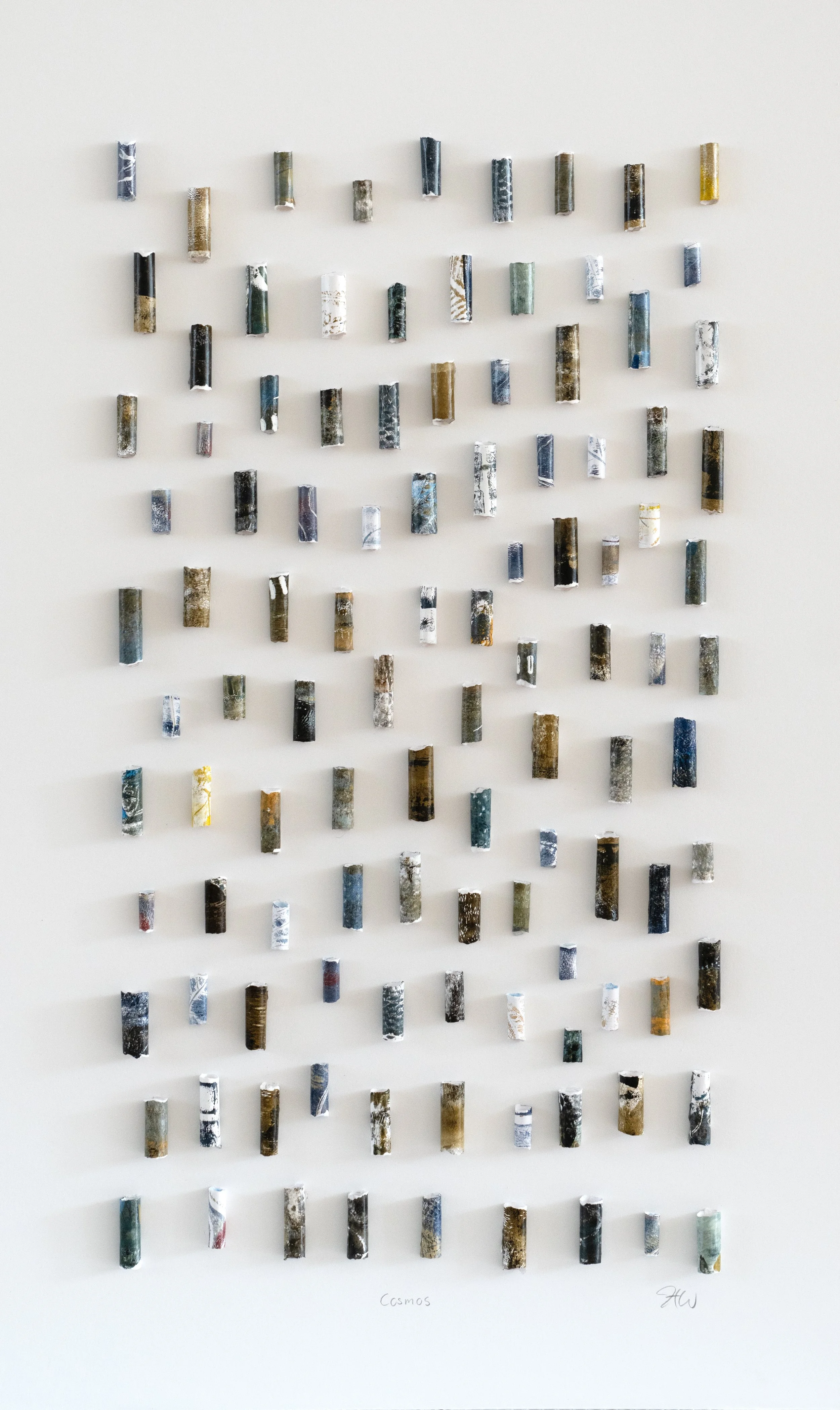 "Cosmos" 100x60cm hand-printed paper collage 2026