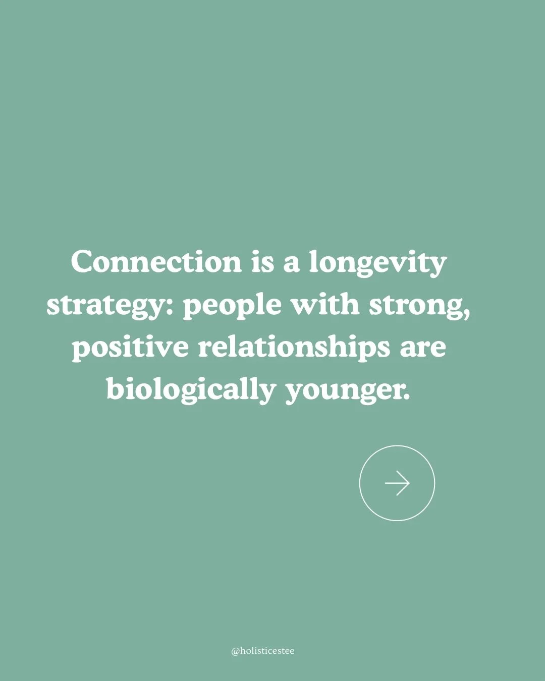 We&rsquo;ve always known connection matters. 

These findings add to growing evidence that our relationships influence our bodies and shape our longevity.

What forms of connection already support you? ✨