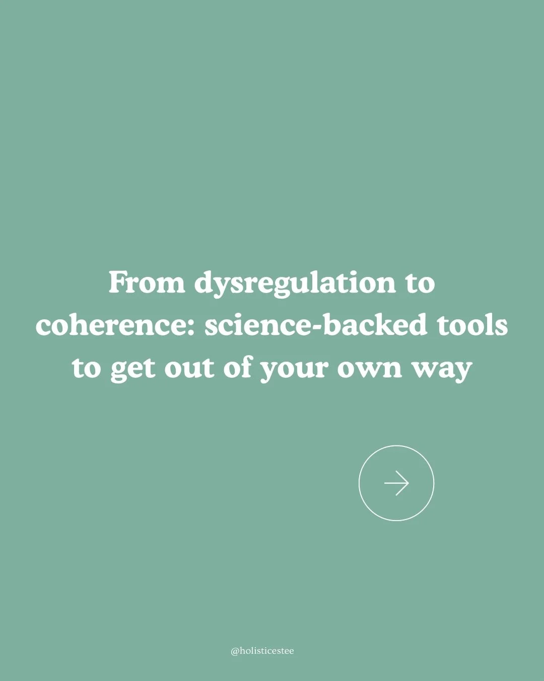 This is something you can build. 

In a broader sense, coherence is also when your thoughts, emotions, and actions align. When your head, your heart, and your whole body agree, your nervous system can function at its very best.

Coherence means your 