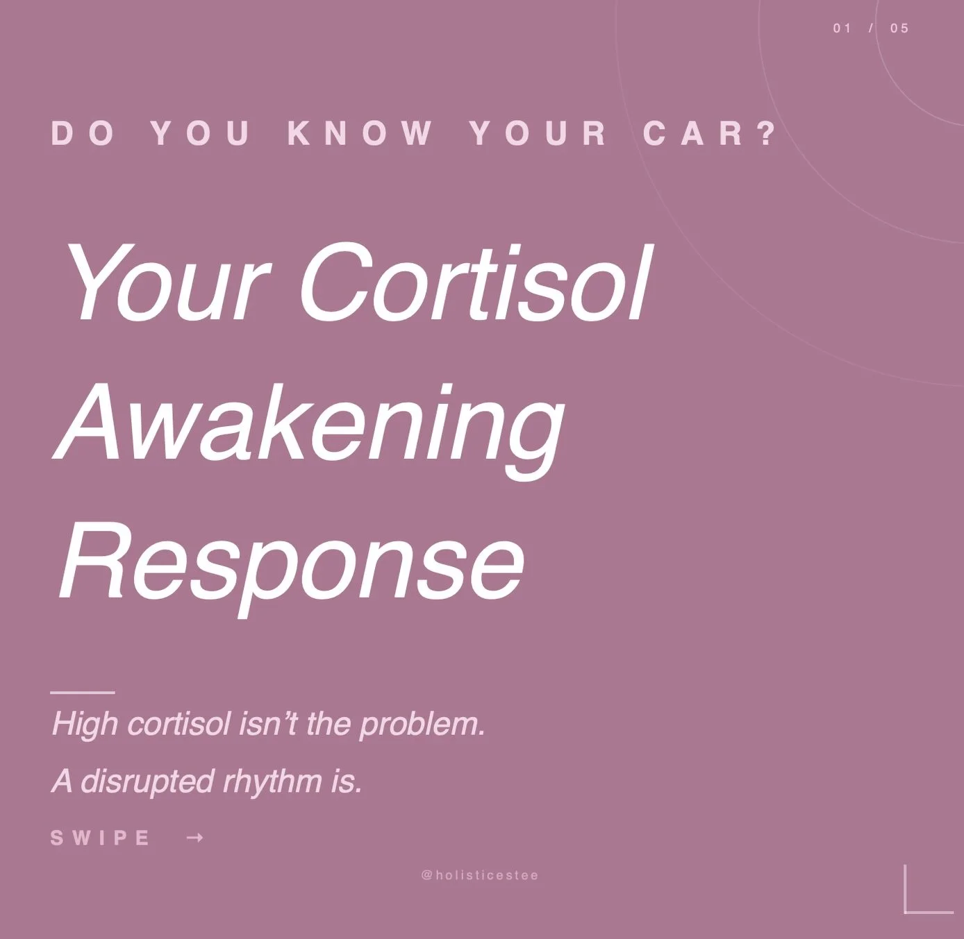 What&rsquo;s the CAR that all health optimisers love &amp; protect? 🚘 

The CAR- it&rsquo;s the Cortisol Awakening Response. (I know, i&rsquo;m funny. You are welcome.)

But seriously, cortisol should rise in the morning, follow a healthy curve over