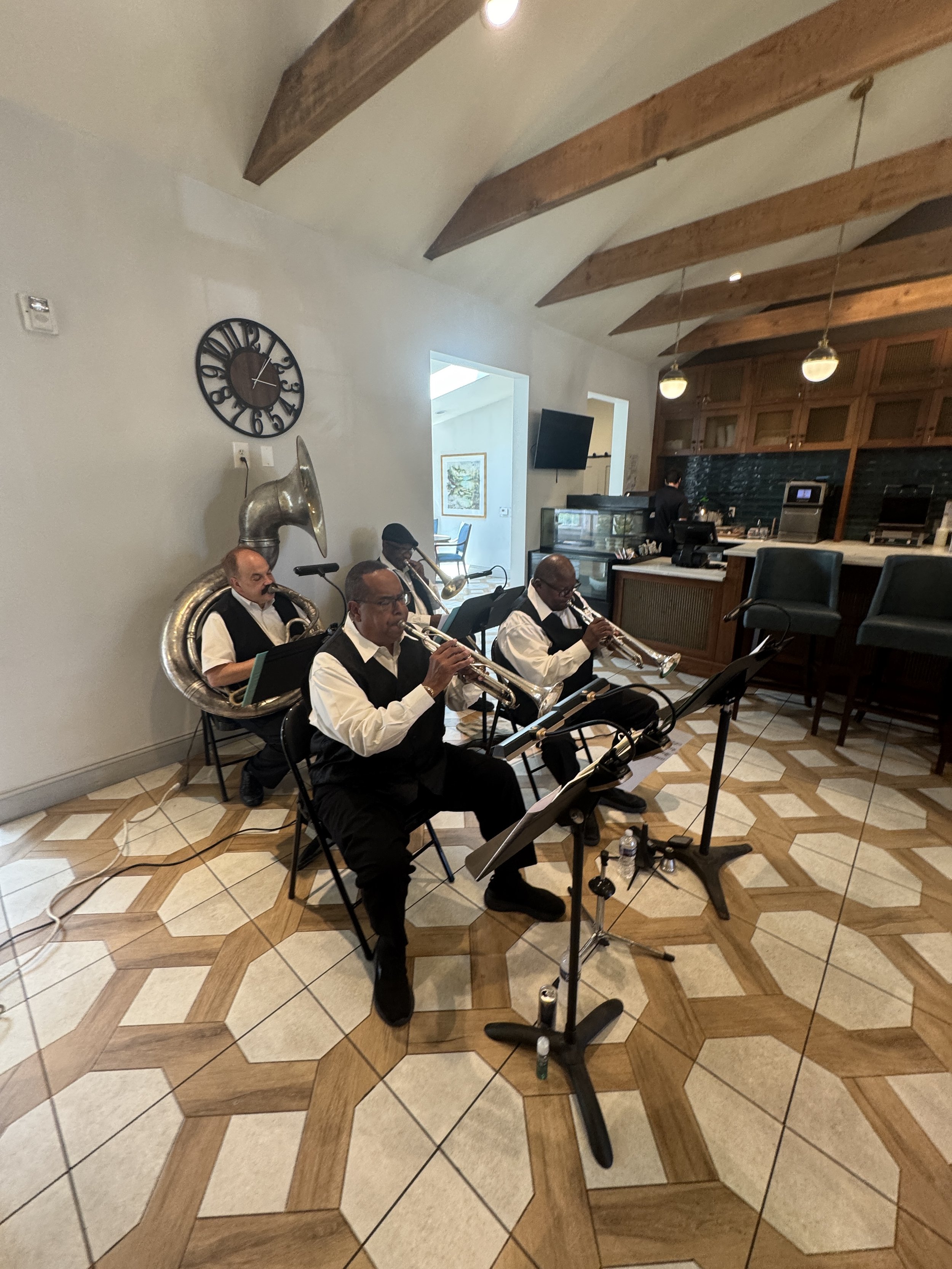 The "Holiday Brass" Band.