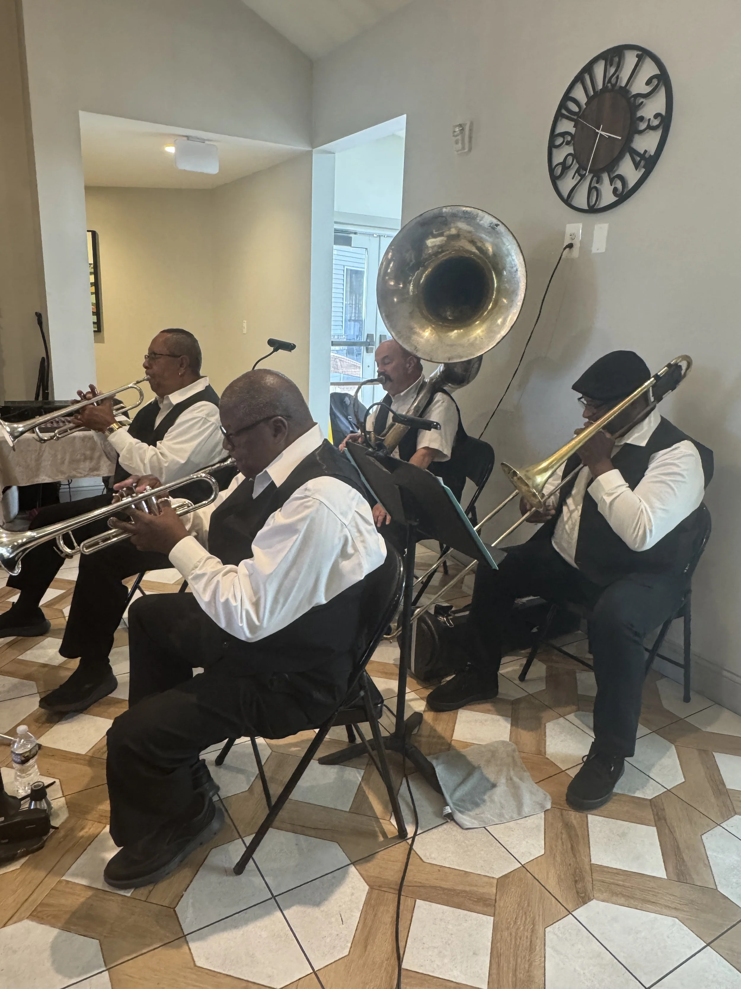 The "Holiday Brass" Band.