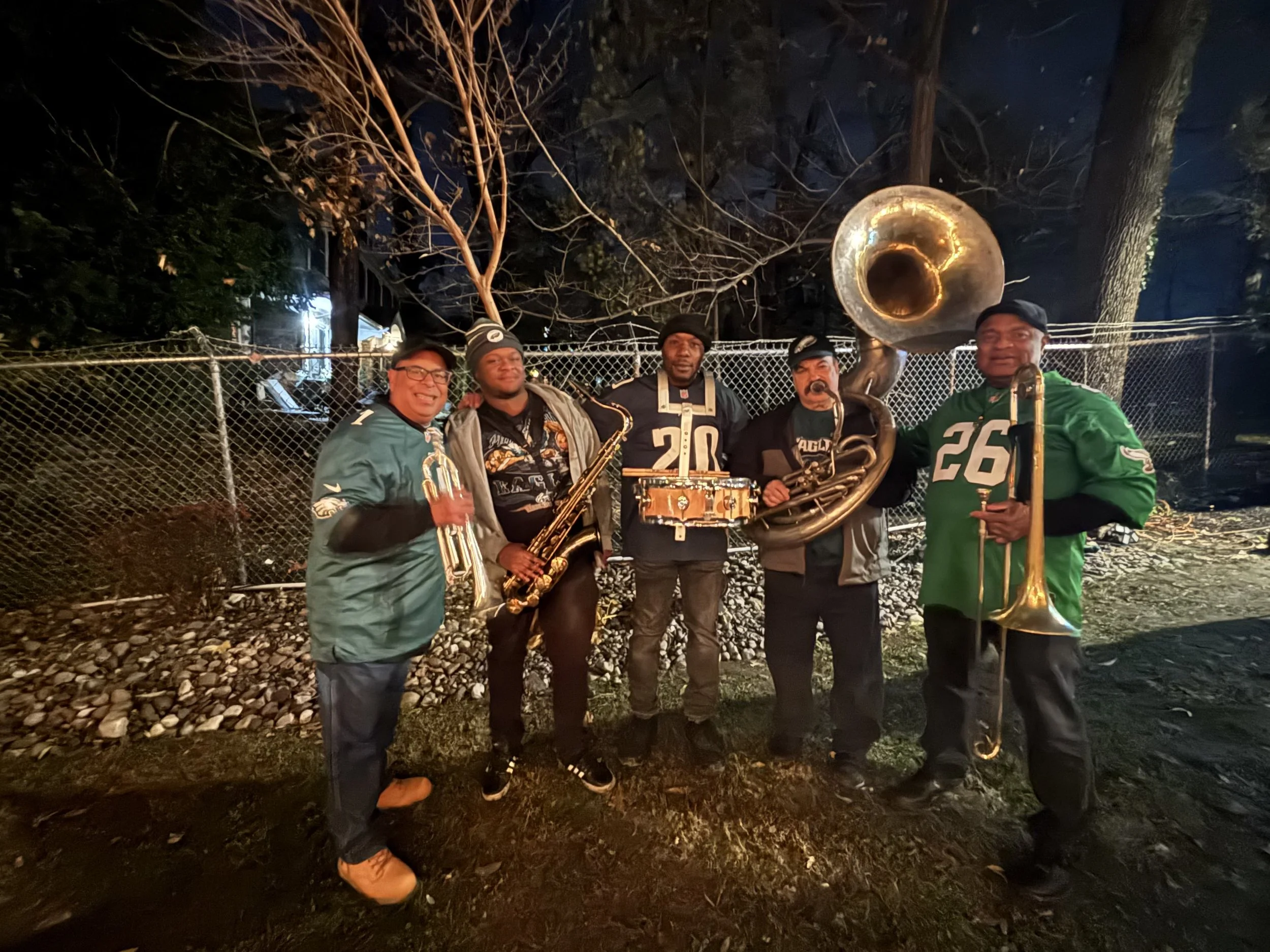 The Parade Band at a "Friendsgiving" party in Germantown.