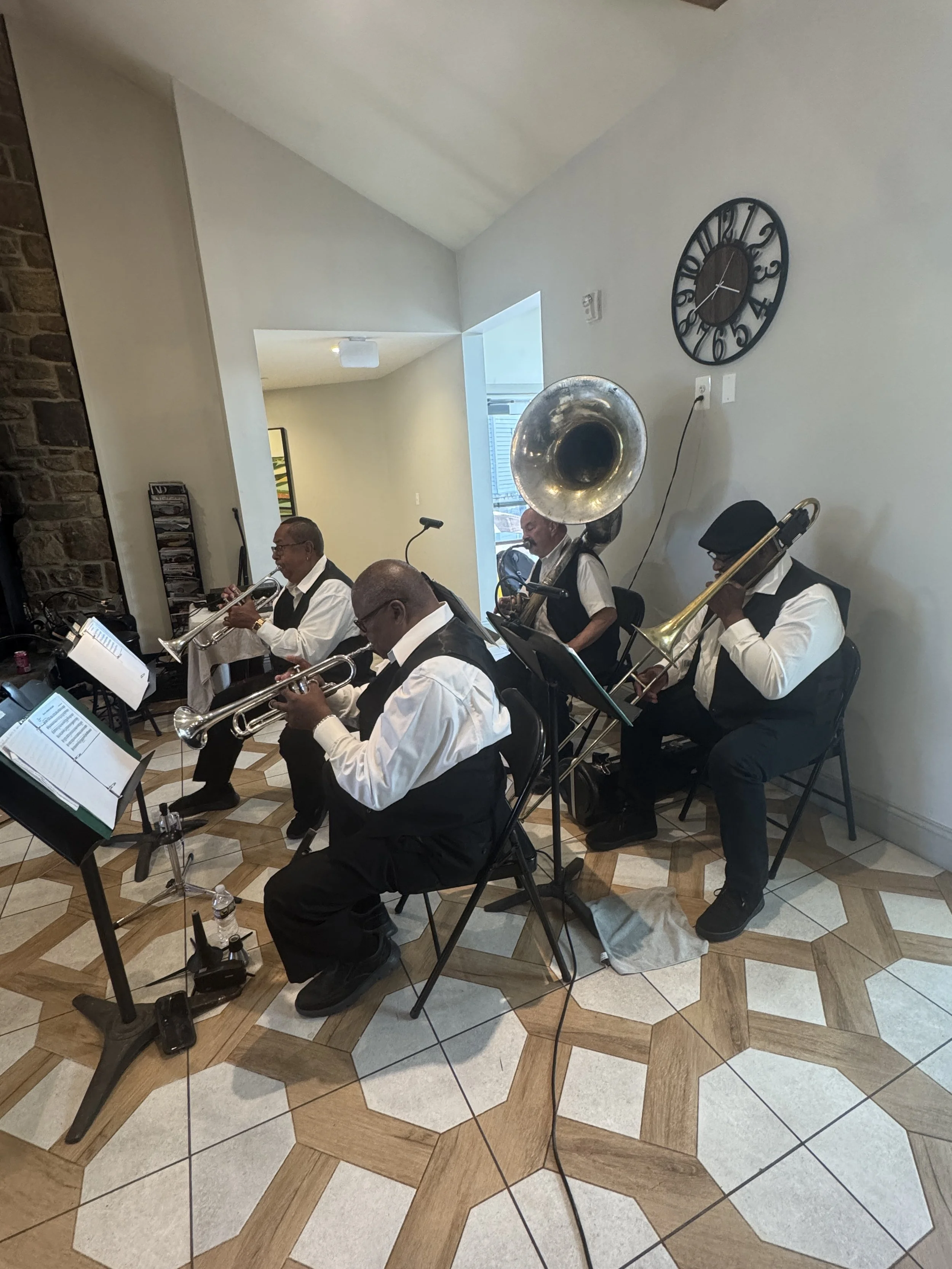 The "Holiday Brass" Band.