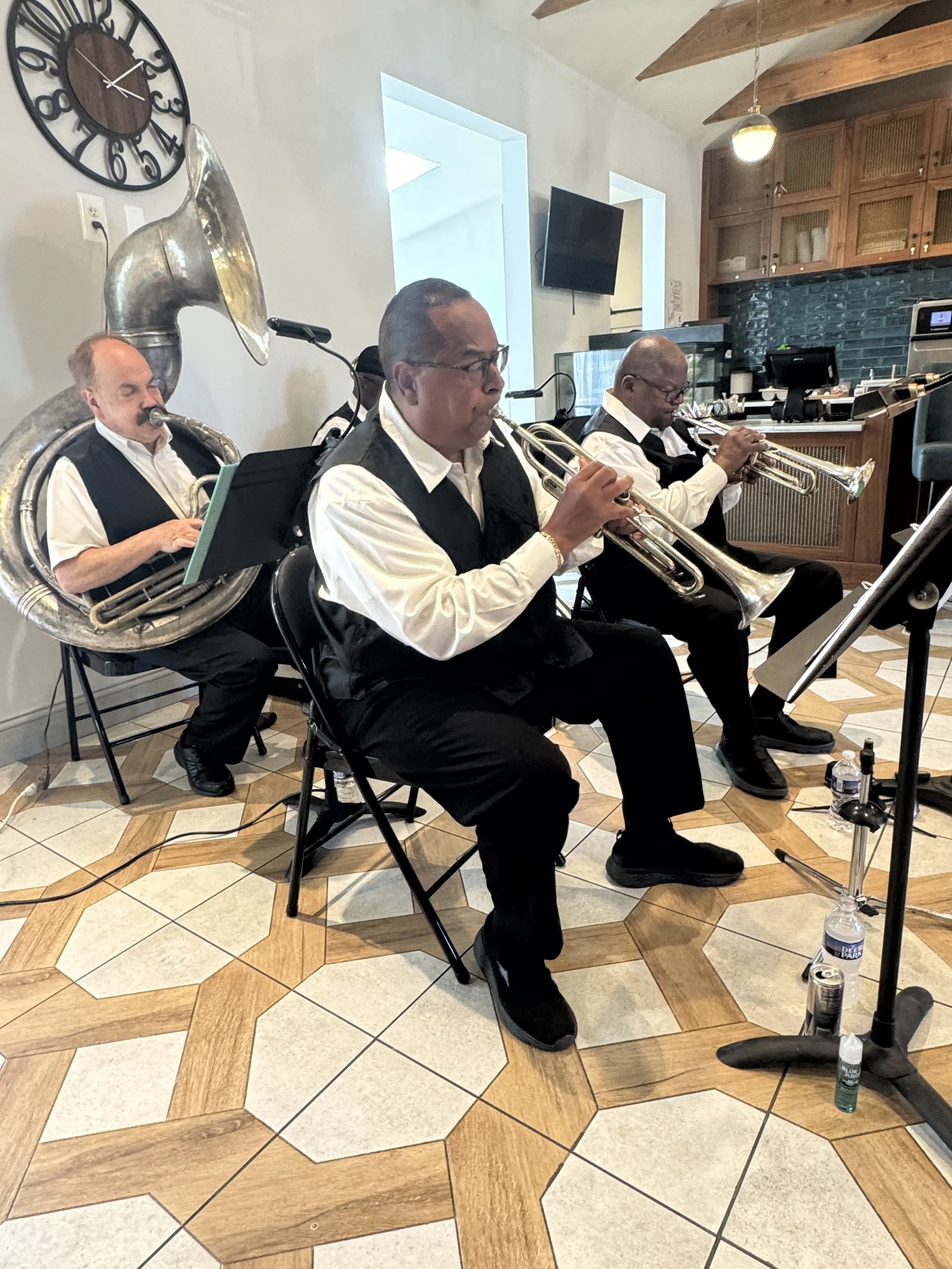 The "Holiday Brass" Band.