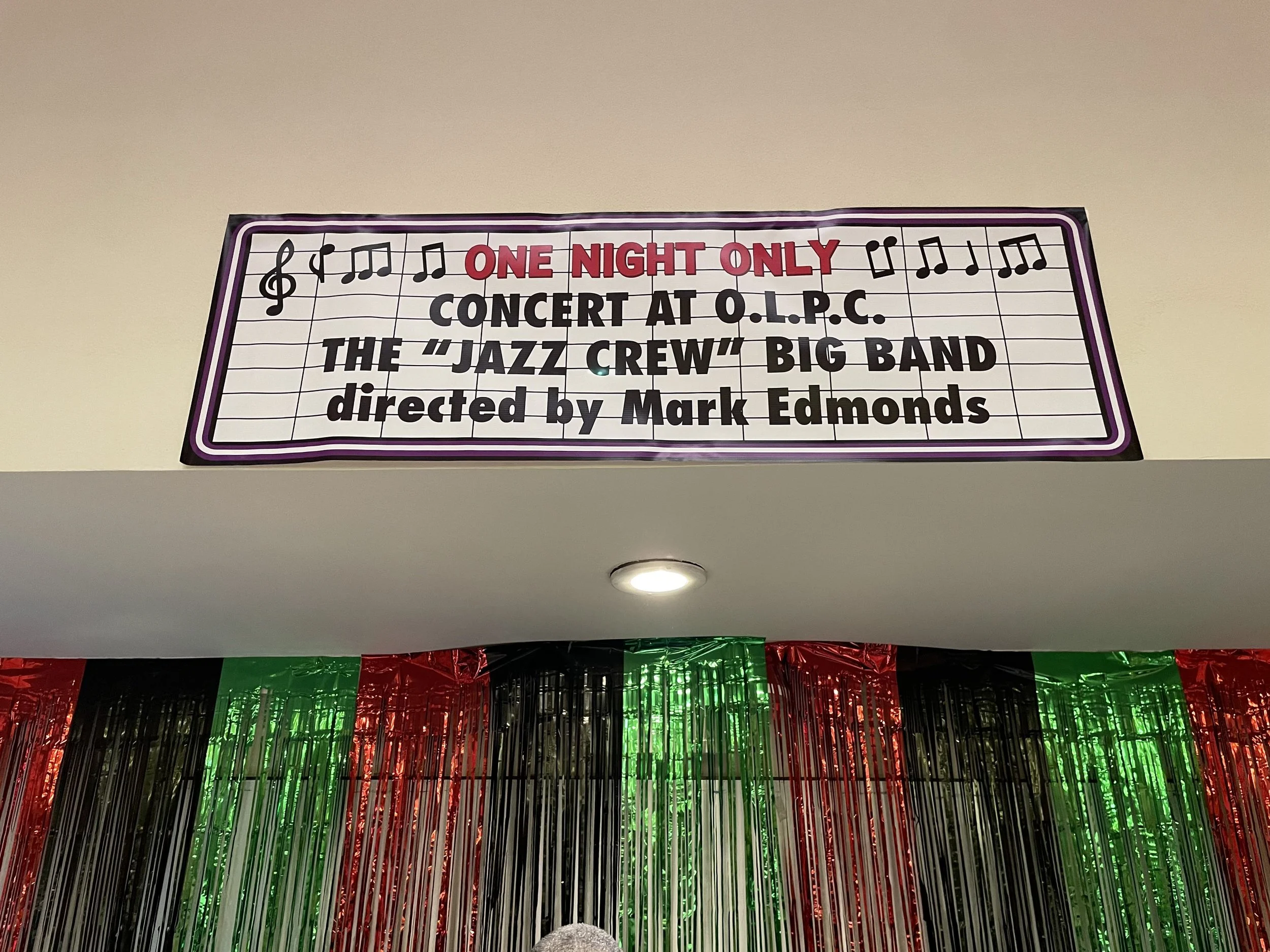 The "Jazz Crew" Big Band Banner at the Black History Month Celebration on 2/21/26 at The Oak Lane Presbyterian Church
