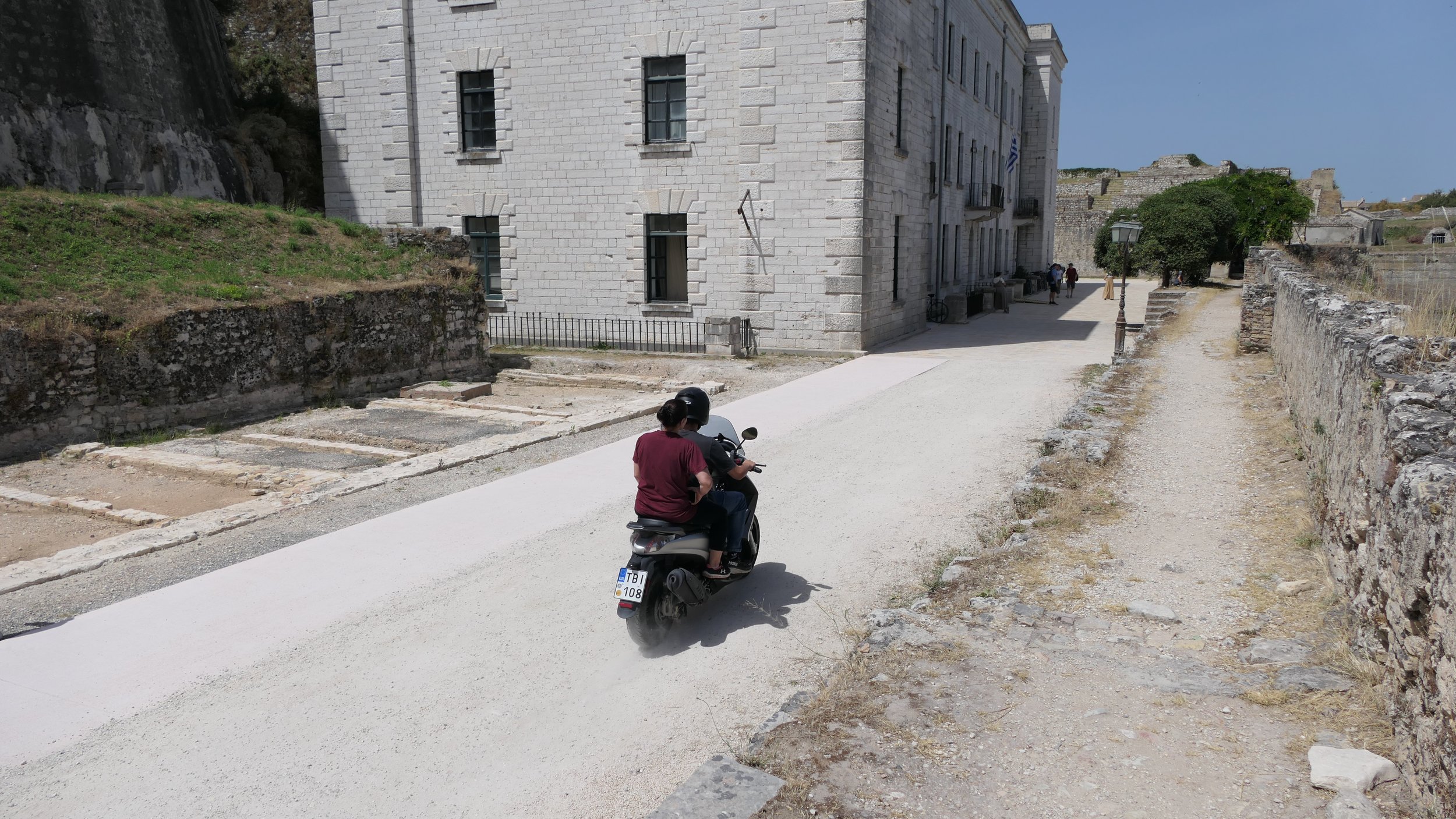 Old Fortress by Moped. Corfu Old Town, Greece (2024)