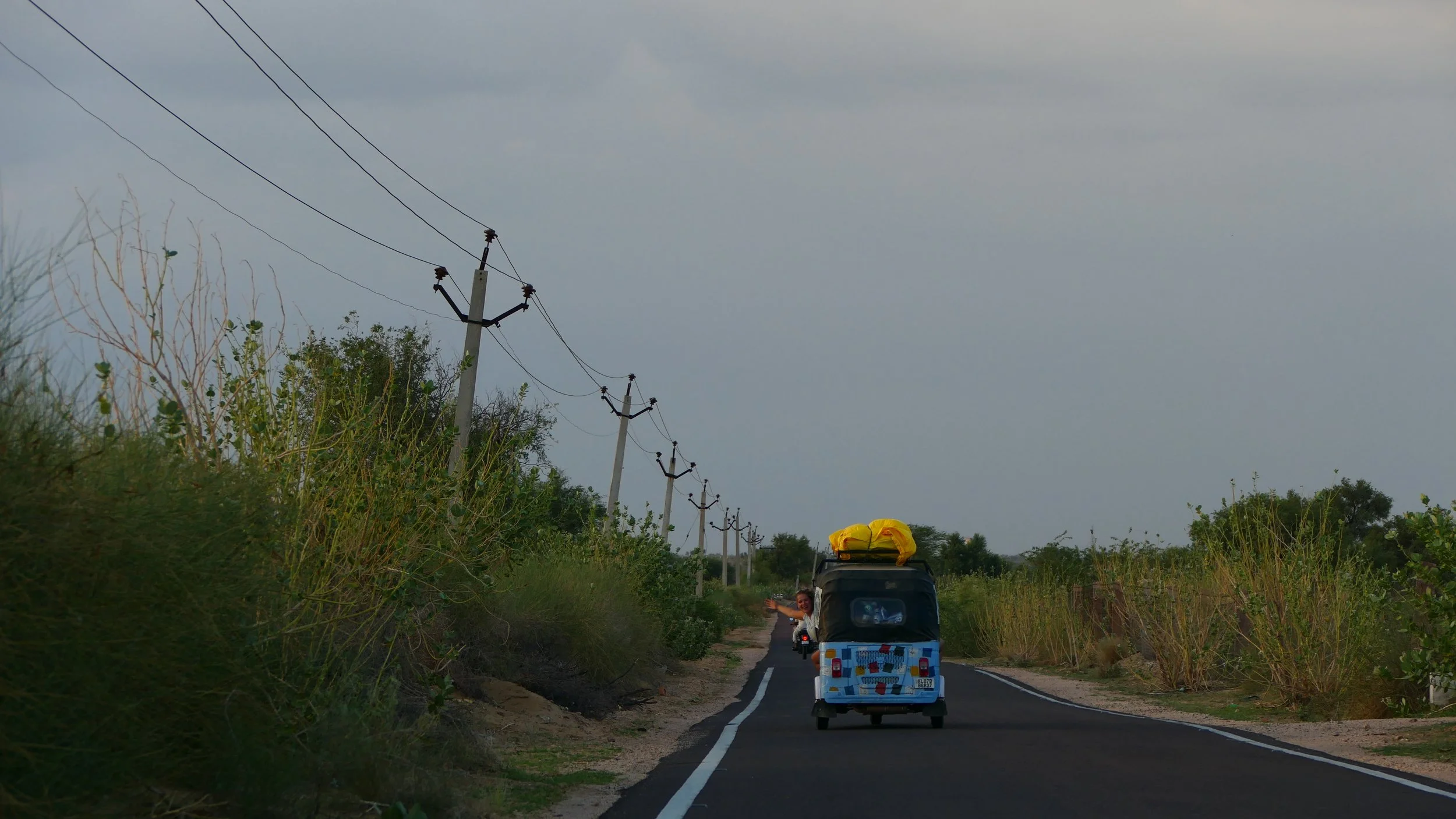 driving through the thar