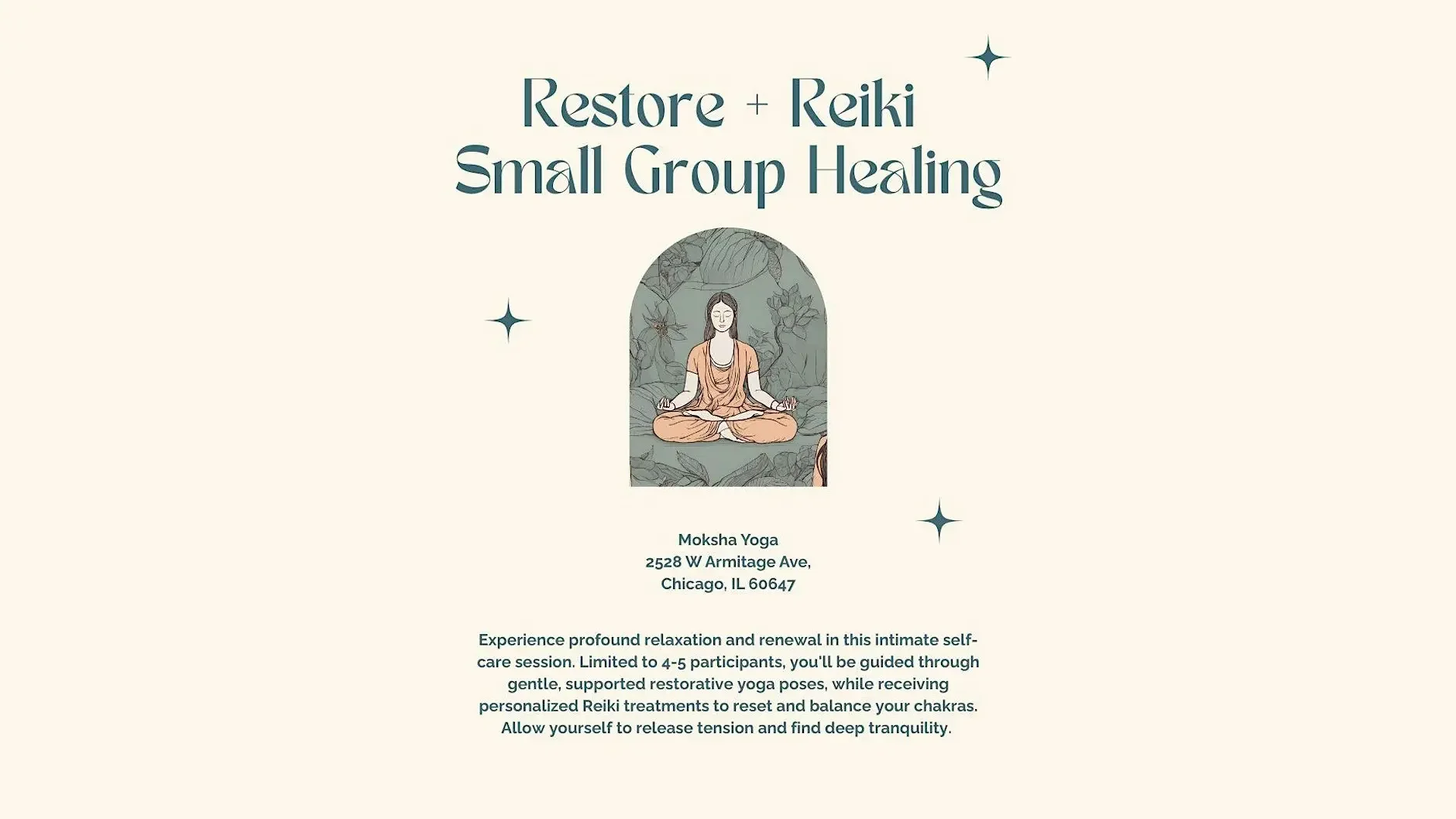 Small Group Restorative Yoga + Reiki