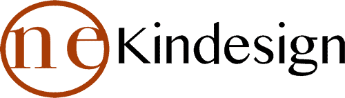 Logo for One Kindesign magazine with the letters 'ne' inside a circle followed by the text "Kindesign".
